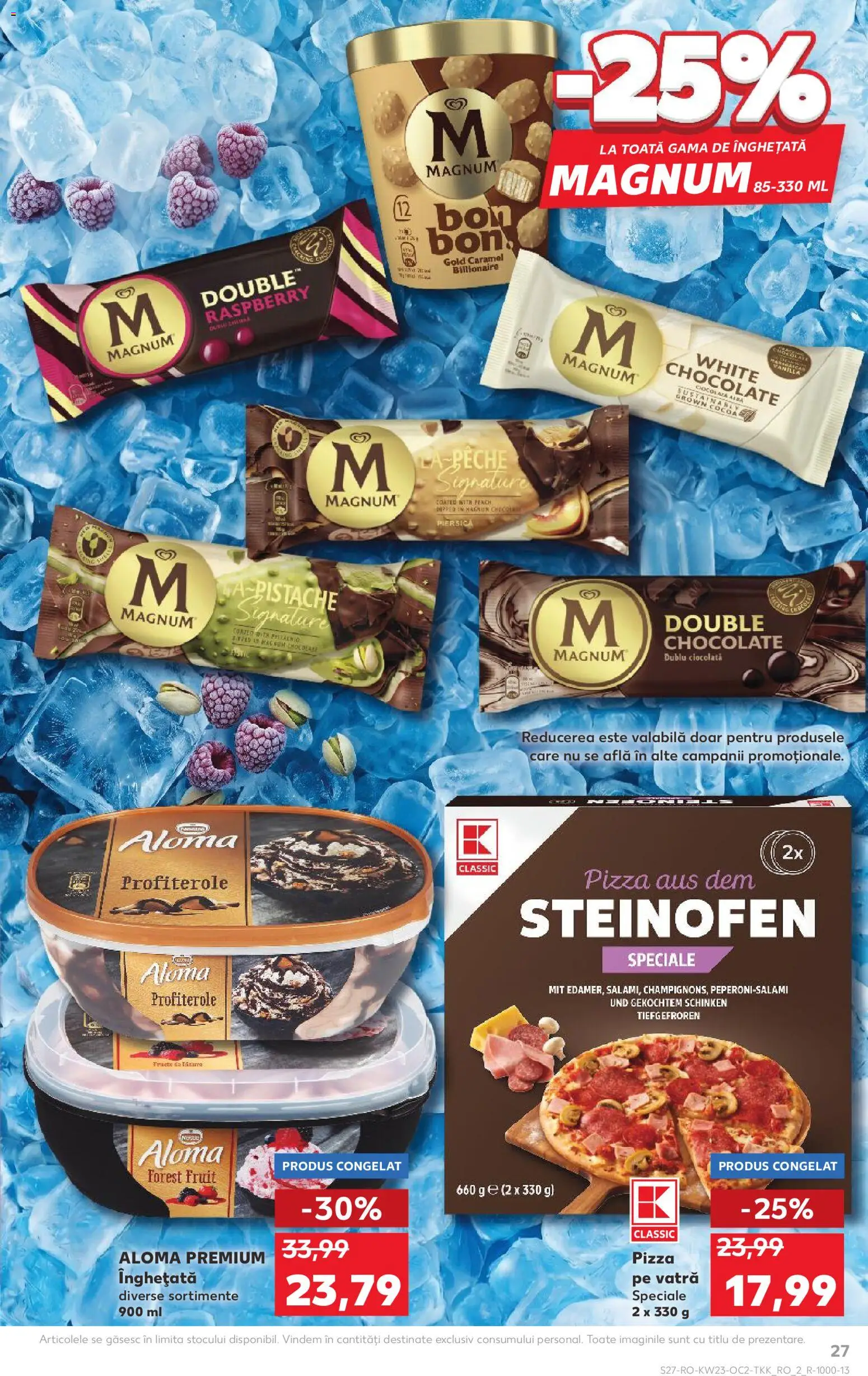 Catalog Kaufland 3 - 8 Iunie 2026 | Pagina 27 | Produse: Piersică, Ciocolată, Pizza, Înghețată