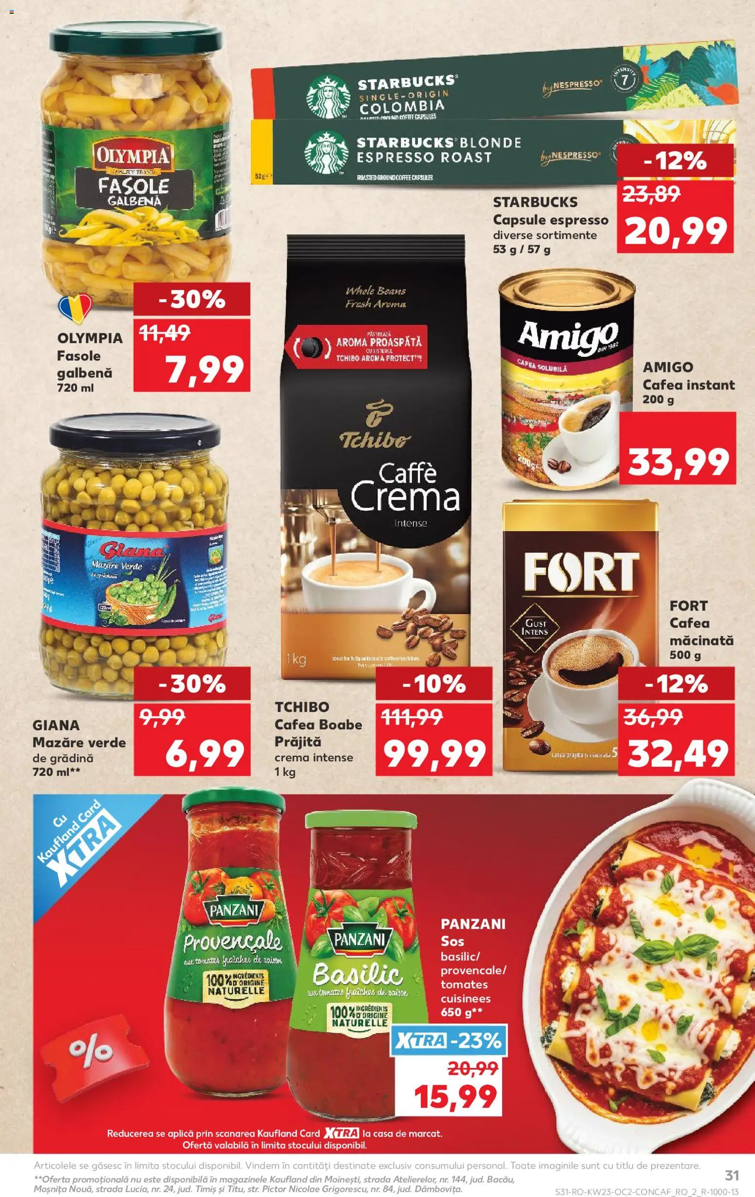 Catalog Kaufland 3 - 8 Iunie 2026 | Pagina 31 | Produse: Mazăre, Cremă, Cafea, Sos