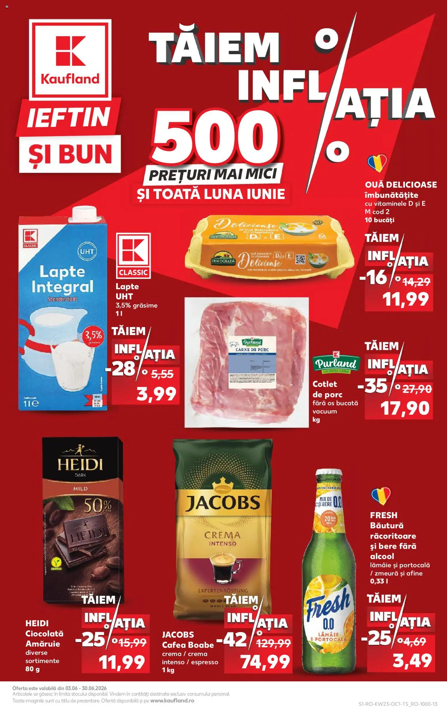 Catalog Kaufland 3 - 29 Iunie 2026 | Pagina 1 | Produse: Mici, Cremă, Ouă, Ciocolată