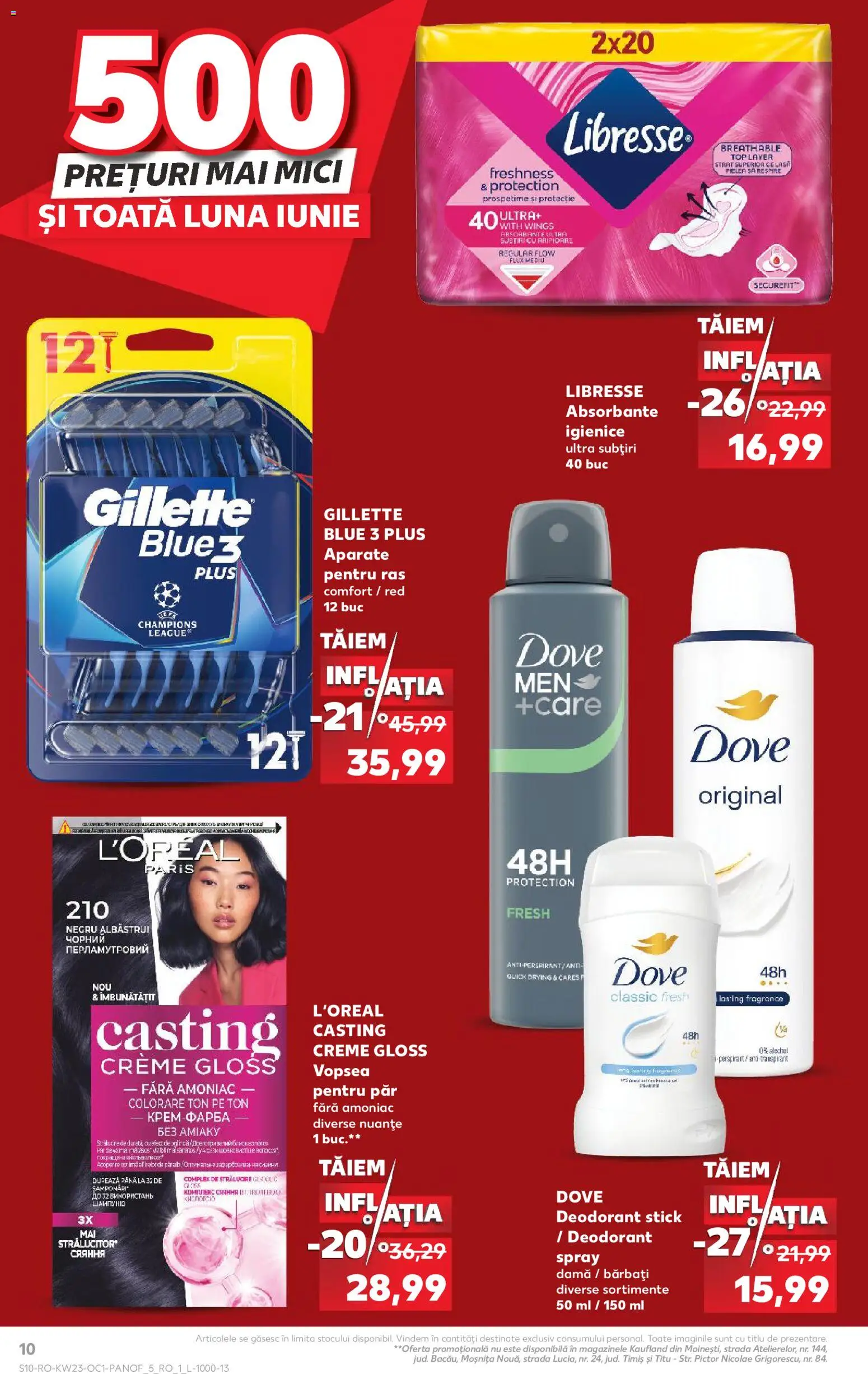 Catalog Kaufland 3 - 29 Iunie 2026 | Pagina 10 | Produse: Top, Deodorant, Antiperspirant, Absorbante