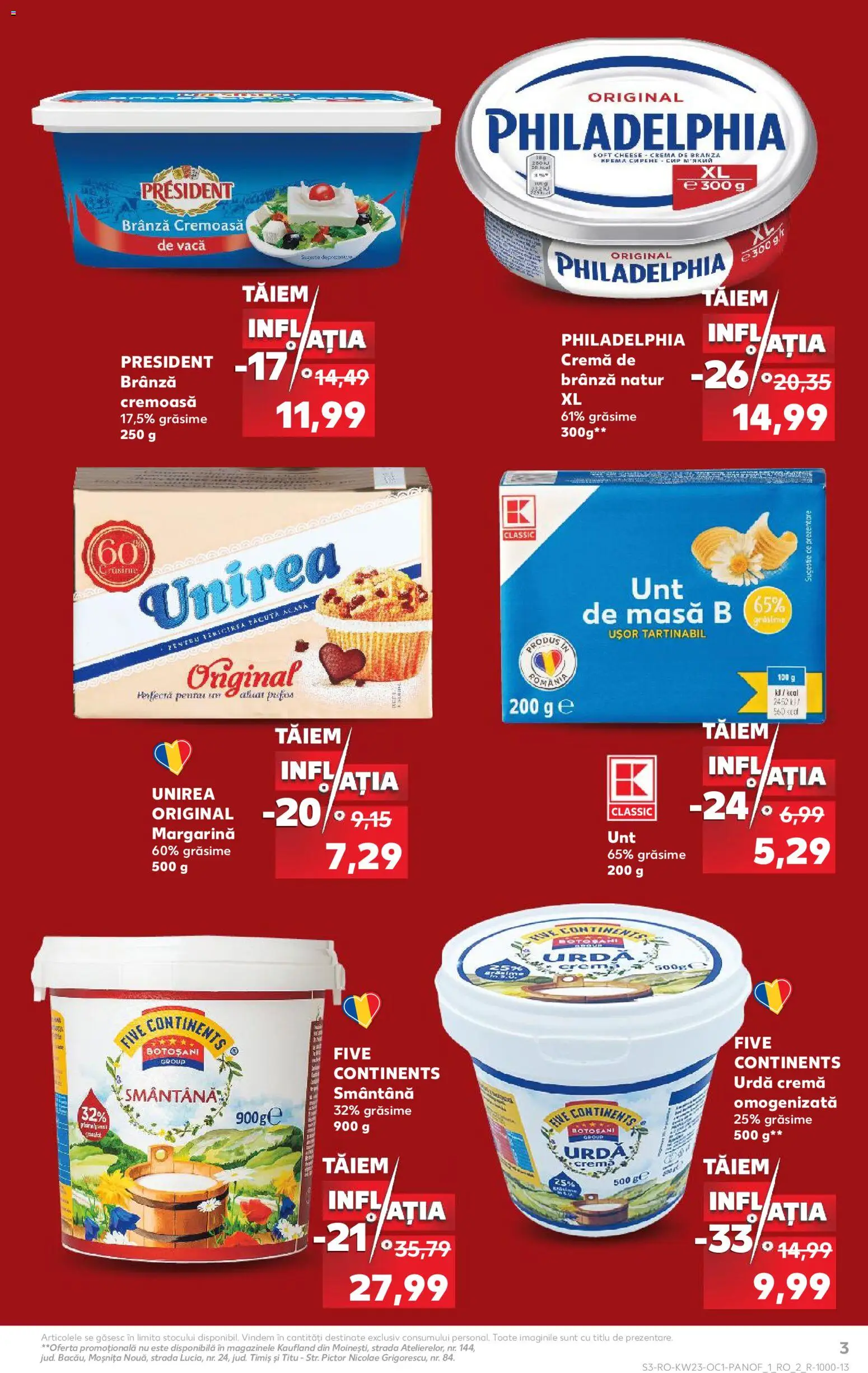 Catalog Kaufland 3 - 29 Iunie 2026 | Pagina 3 | Produse: Unt, Cremă, Cremă de brânză, Smântână