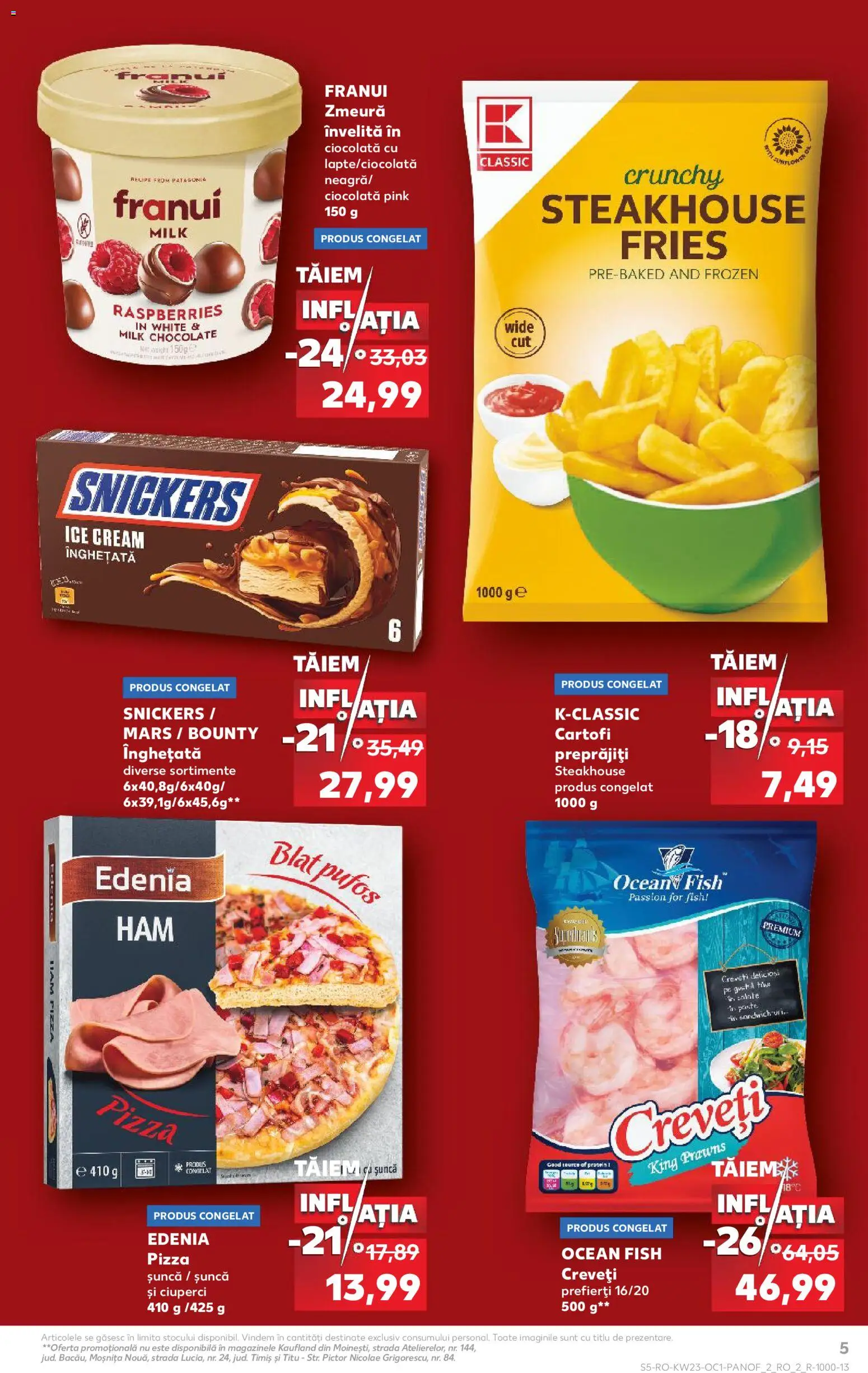 Catalog Kaufland 3 - 29 Iunie 2026 | Pagina 5 | Produse: Ciuperci, Pizza, Paste, Înghețată