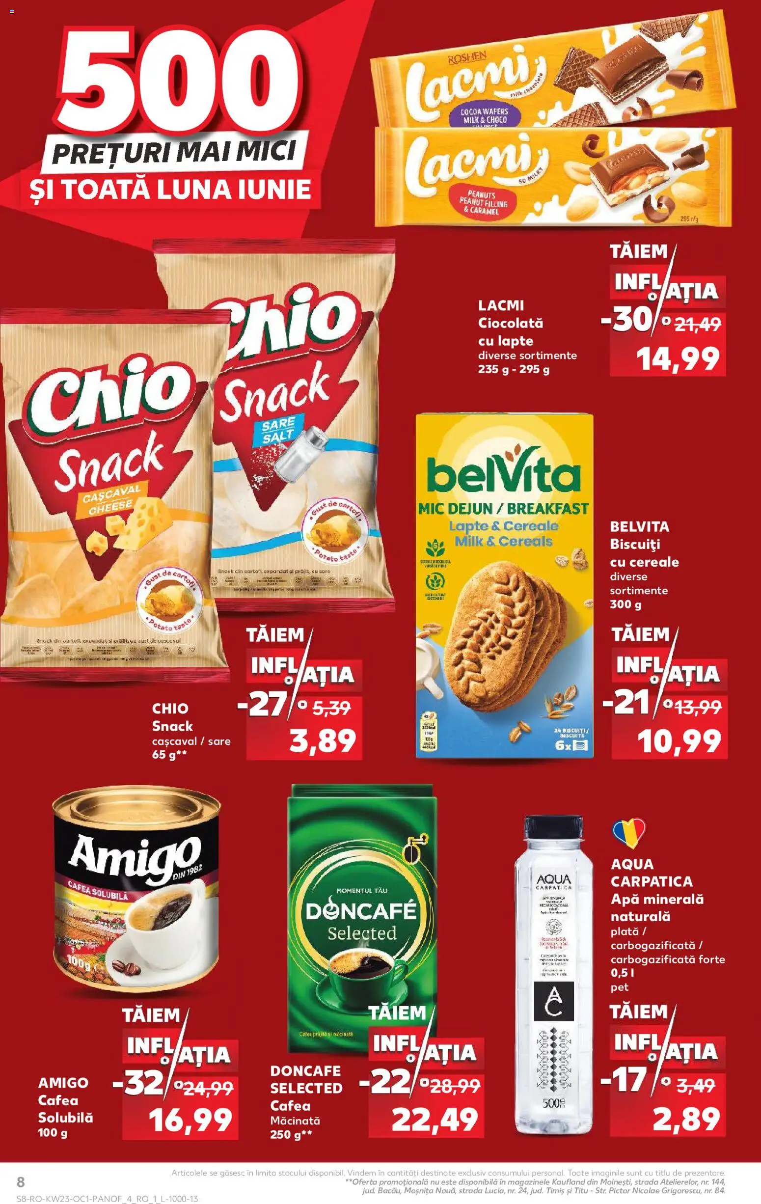 Catalog Kaufland 3 - 29 Iunie 2026 | Pagina 8 | Produse: Cașcaval, Cafea, Ciocolată, Apă