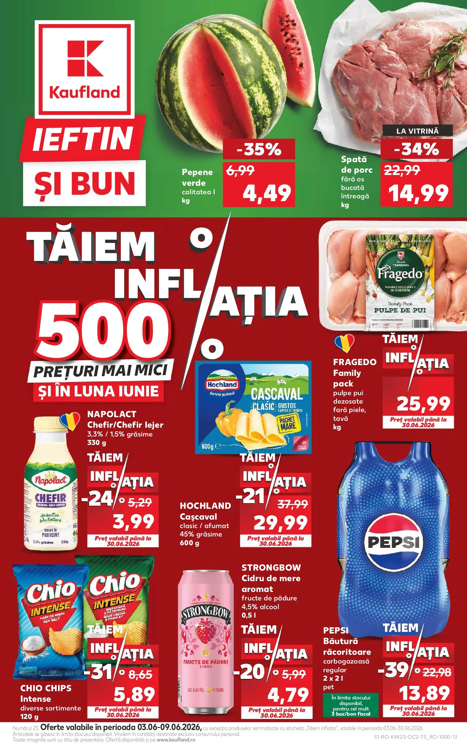 Catalog Kaufland 3 - 8 Iunie 2026 | Pagina 1 | Produse: Cașcaval, Mici, Kefir, Smântână