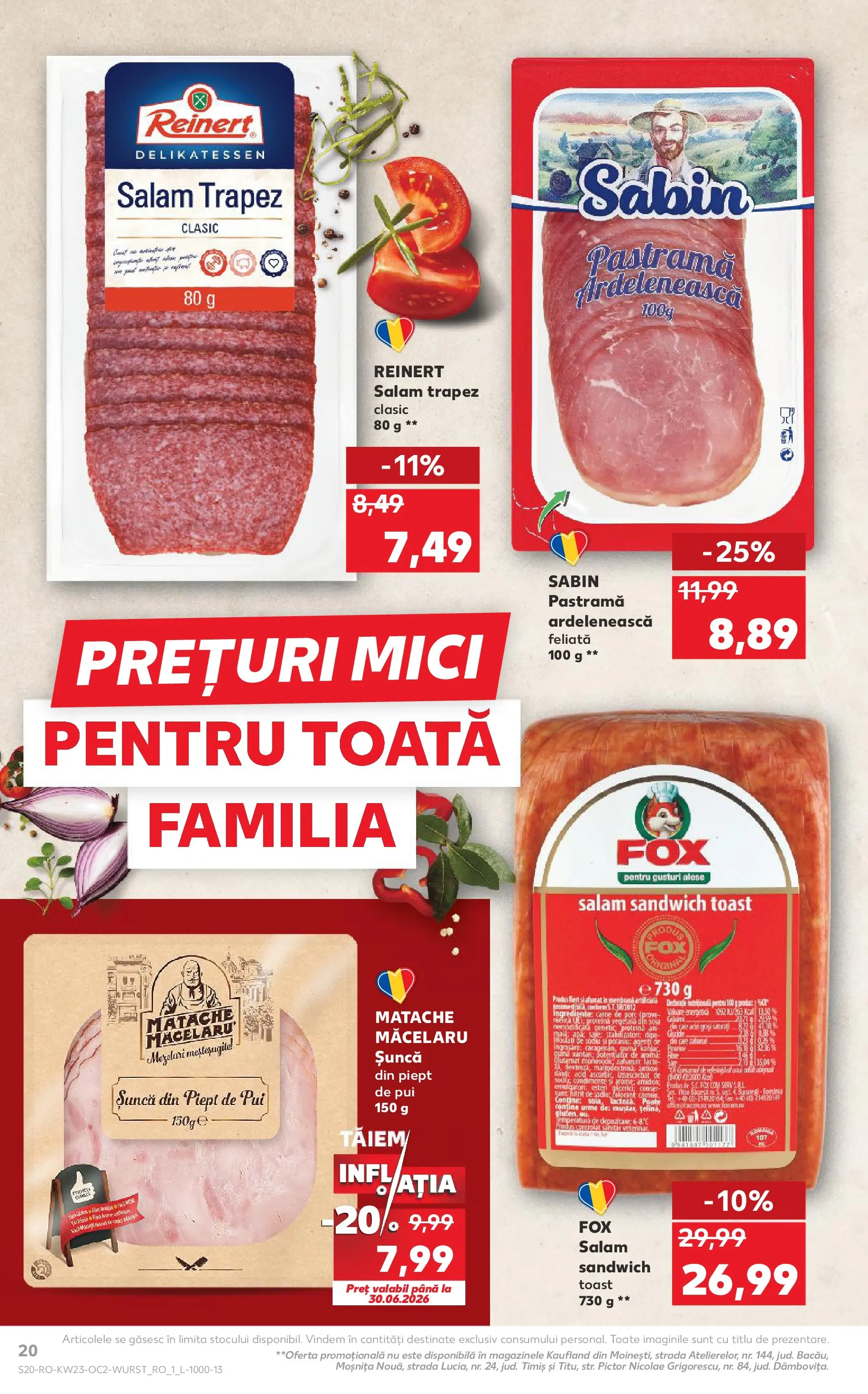 Catalog Kaufland 3 - 8 Iunie 2026 | Pagina 20 | Produse: Hacıyatmaz Kedi Oyuncağı, Mici, Salam, Șuncă