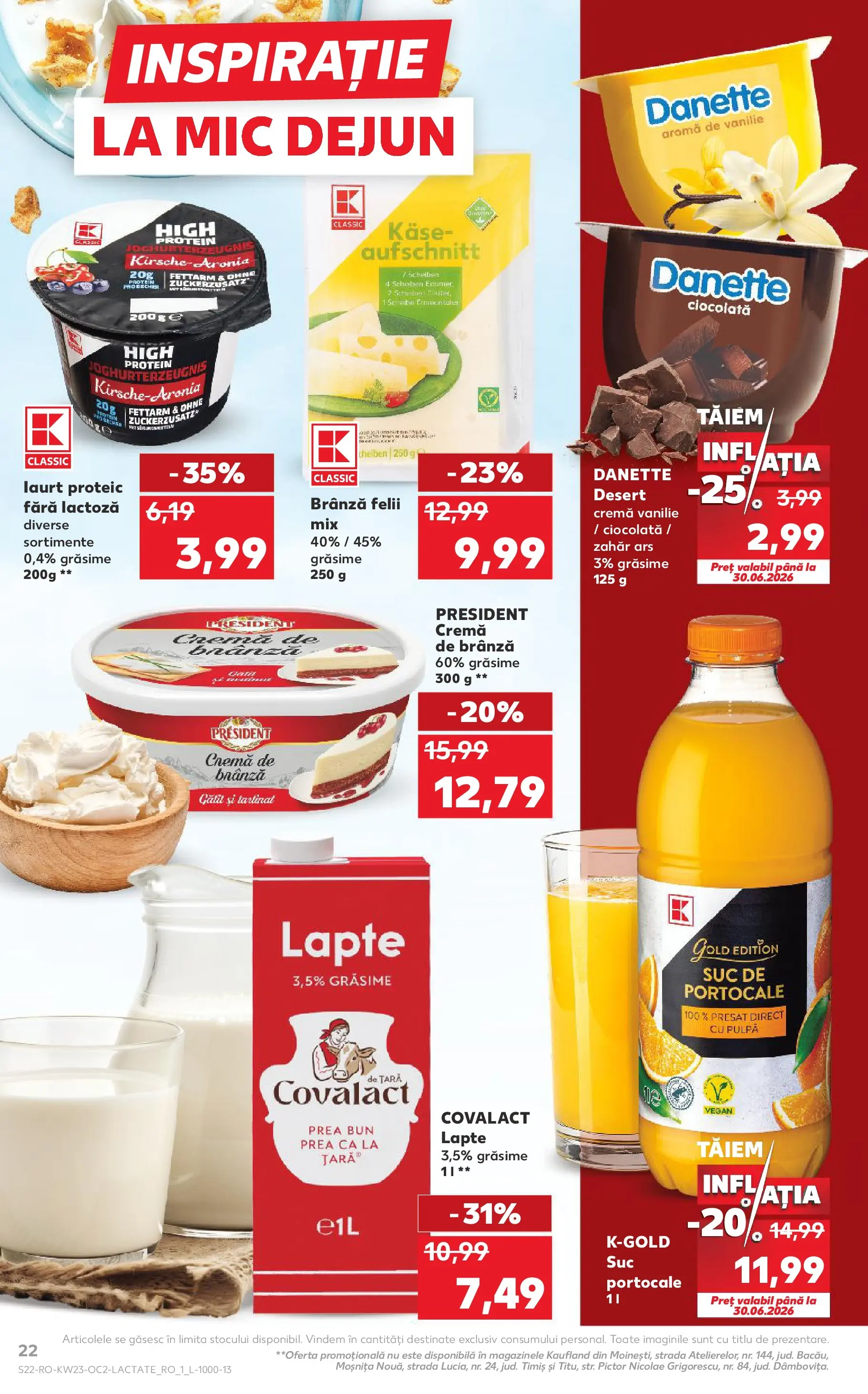 Catalog Kaufland 3 - 8 Iunie 2026 | Pagina 22 | Produse: Iaurt, Cremă, Portocale, Zahăr