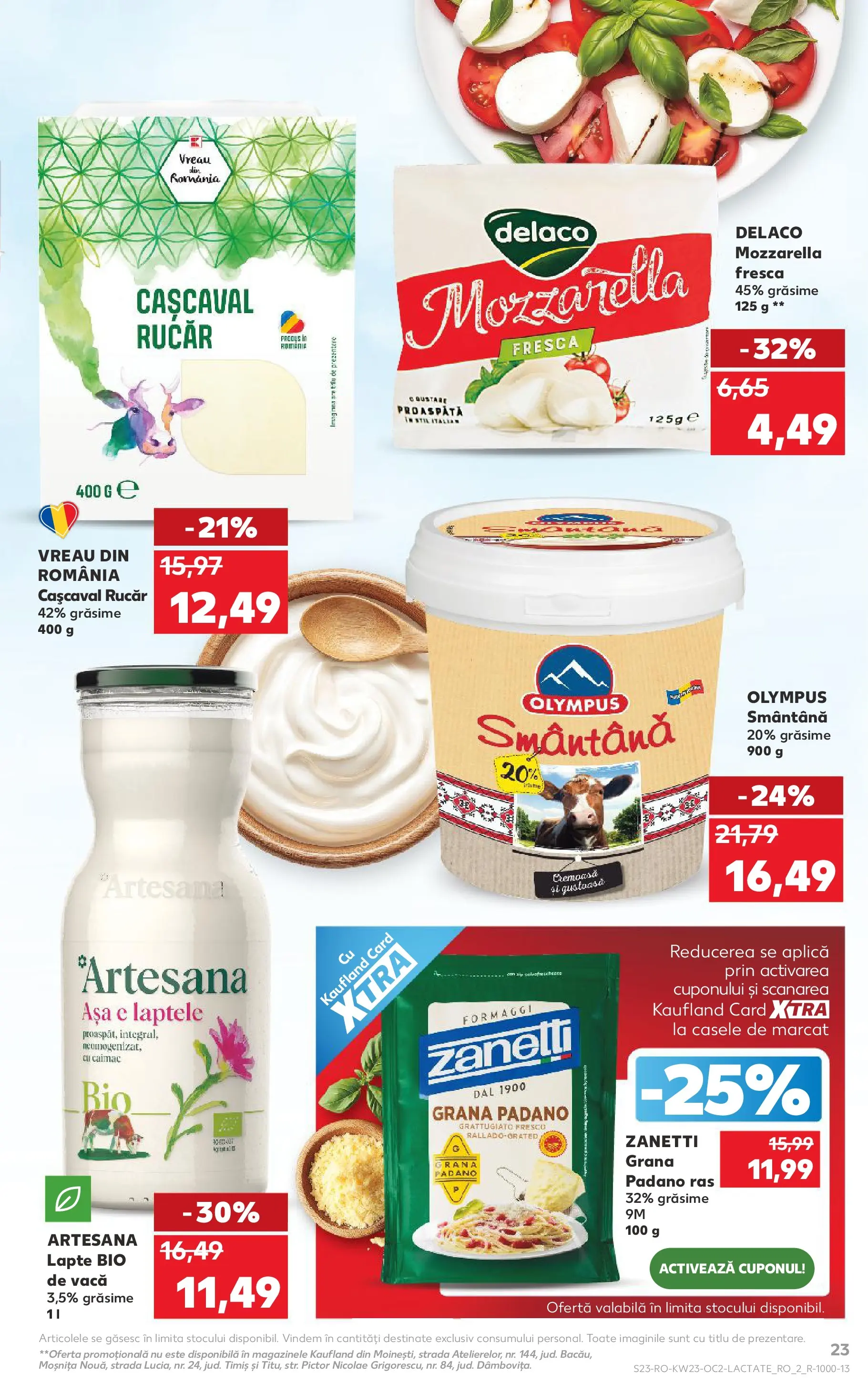 Catalog Kaufland 3 - 8 Iunie 2026 | Pagina 23 | Produse: Şerit ödül, Cașcaval, Mozzarella, Lapte