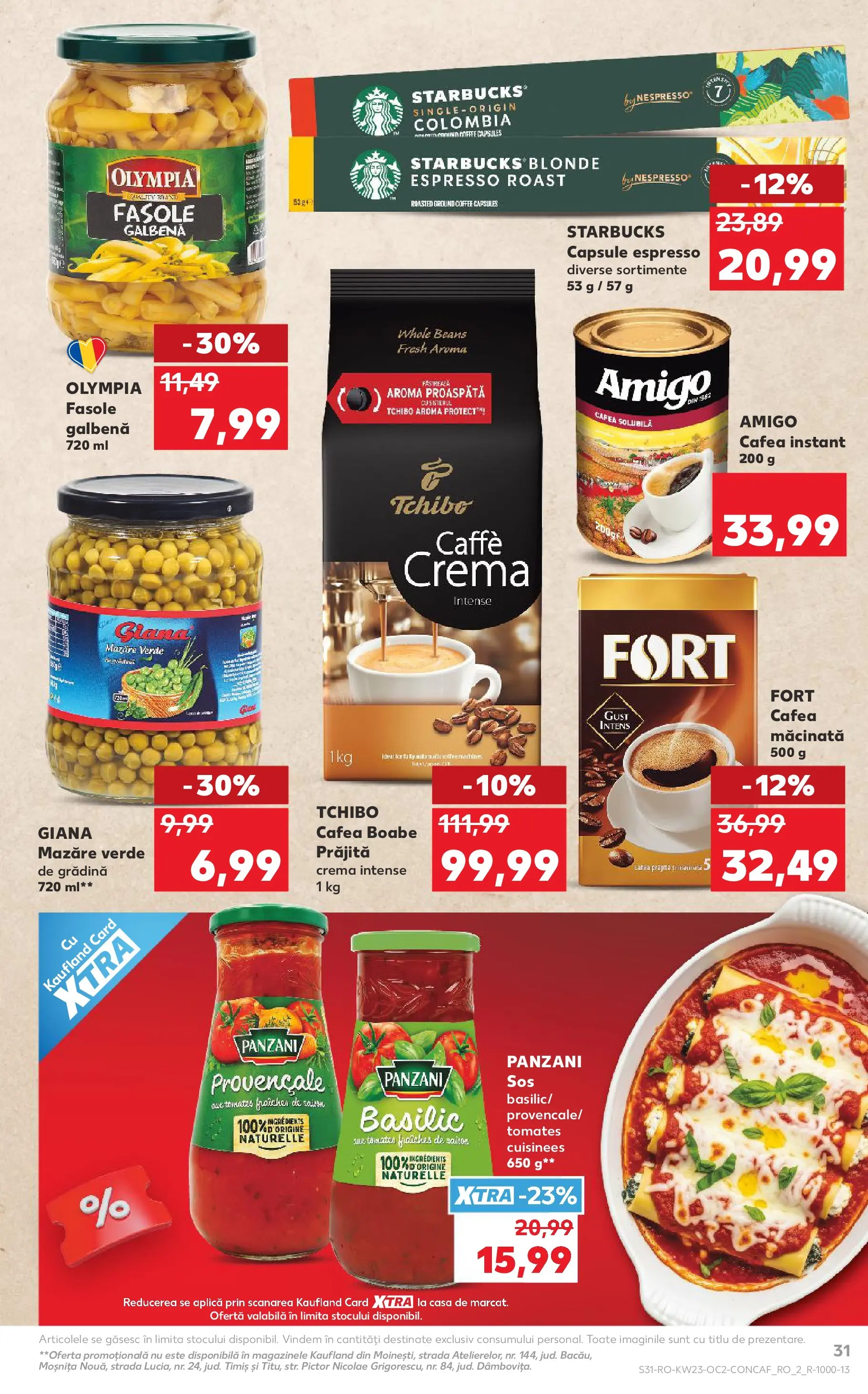 Catalog Kaufland 3 - 8 Iunie 2026 | Pagina 31 | Produse: Mazăre, Cremă, Cafea, Sos
