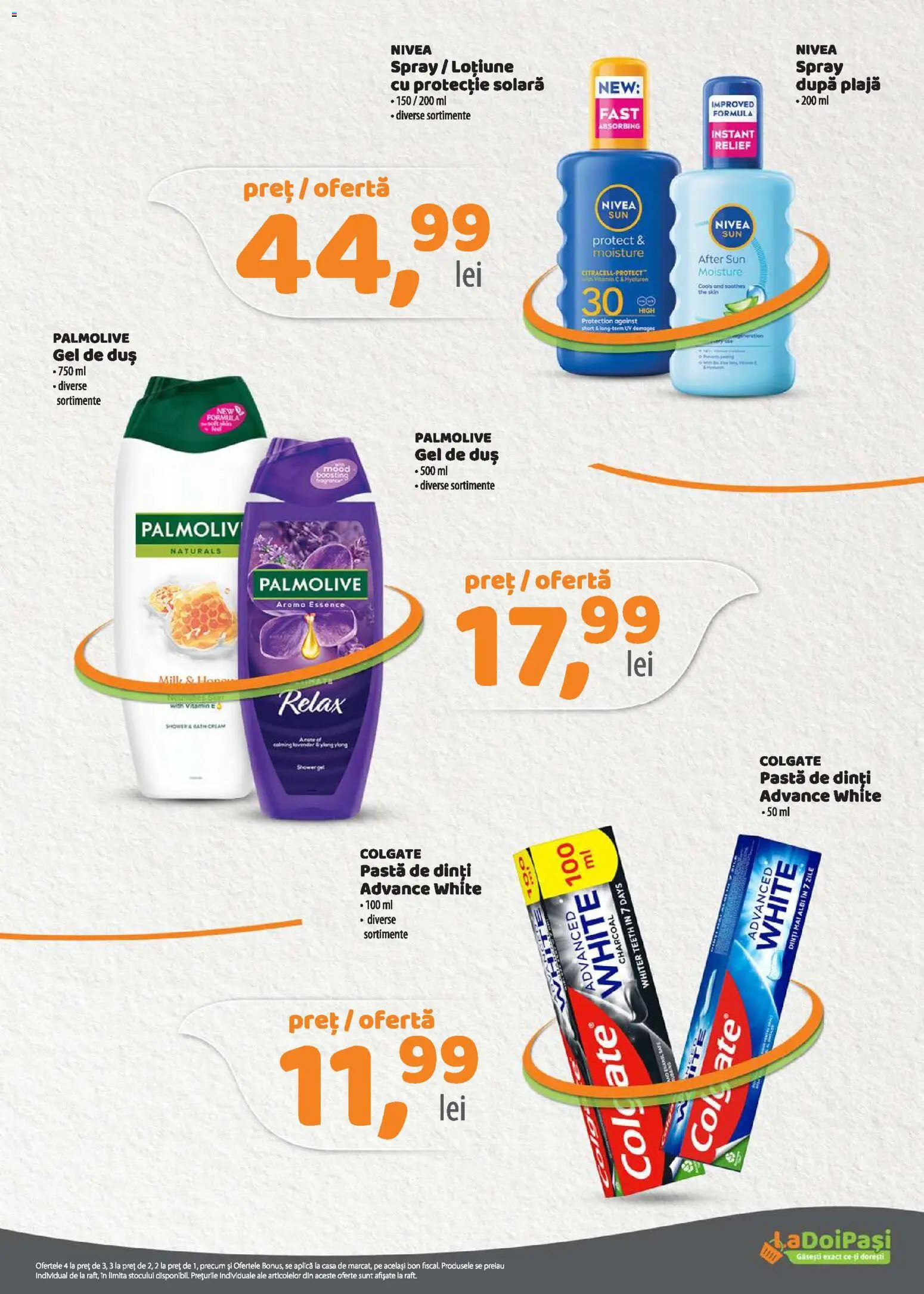 Catalog La Doi Pași 1 - 29 Iunie 2026 | Pagina 17 | Produse: Duș, Protecție solară, Gel de duș, Pastă de dinți