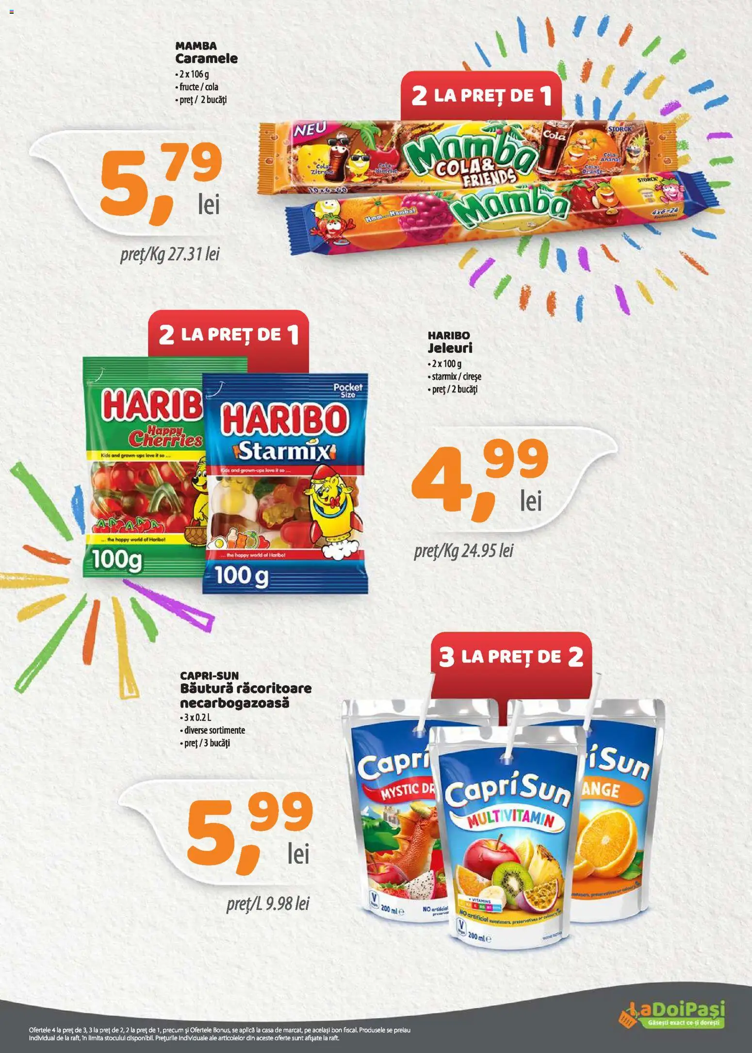 Catalog La Doi Pași 1 - 29 Iunie 2026 | Pagina 5 | Produse: Amerikan servis, Cireșe, Jeleuri, Caramele