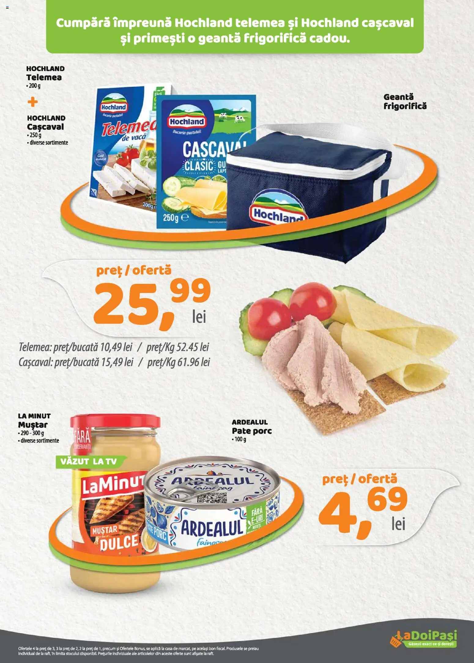 Catalog La Doi Pași 1 - 29 Iunie 2026 | Pagina 8 | Produse: Geantă, Pate, Cașcaval, Muștar