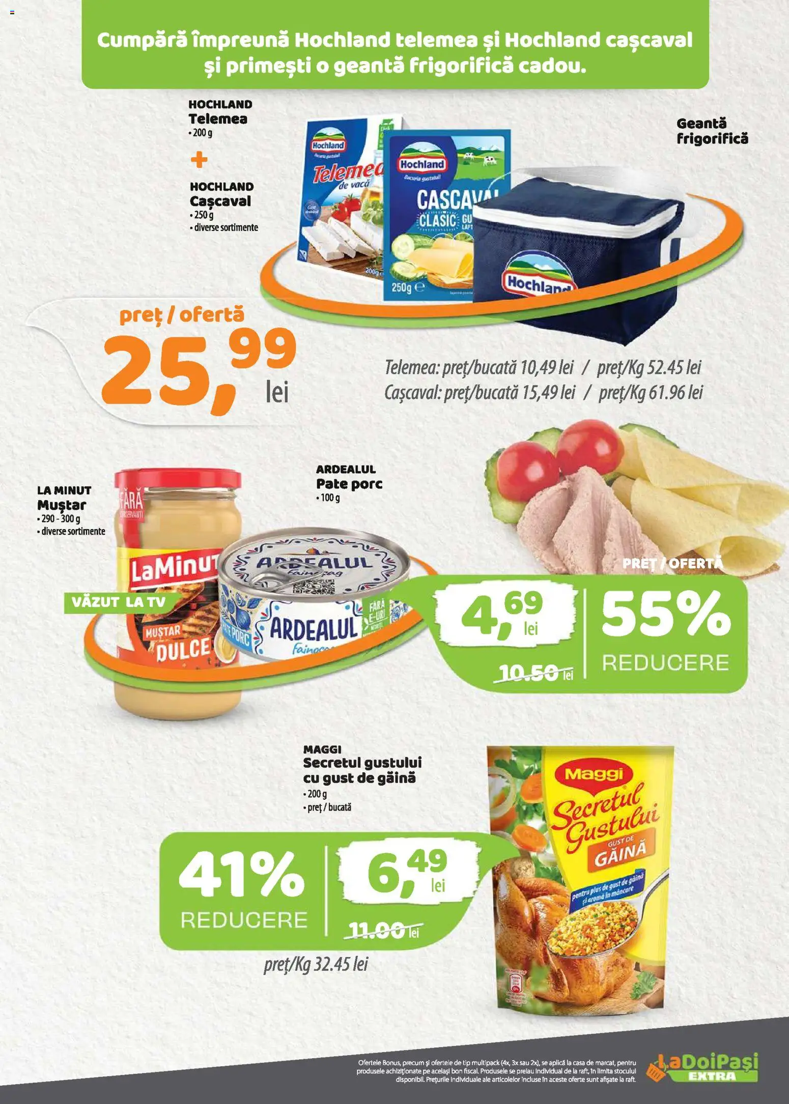 Catalog La Doi Pași 1 - 29 Iunie 2026 | Pagina 10 | Produse: Geantă, Pate, Cașcaval, Muștar