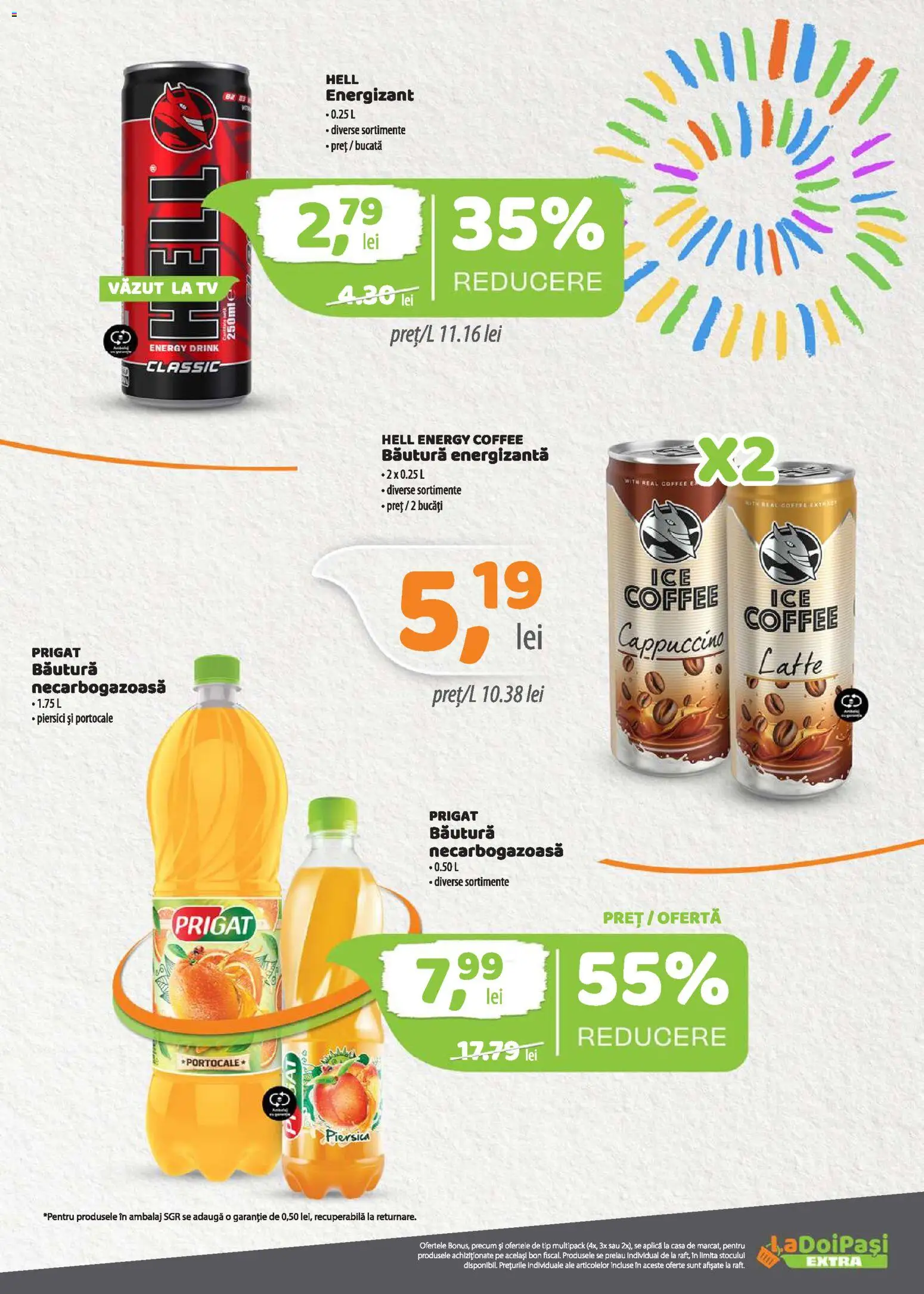 Catalog La Doi Pași 1 - 29 Iunie 2026 | Pagina 13 | Produse: Piersică, Băutură energizantă, Portocale