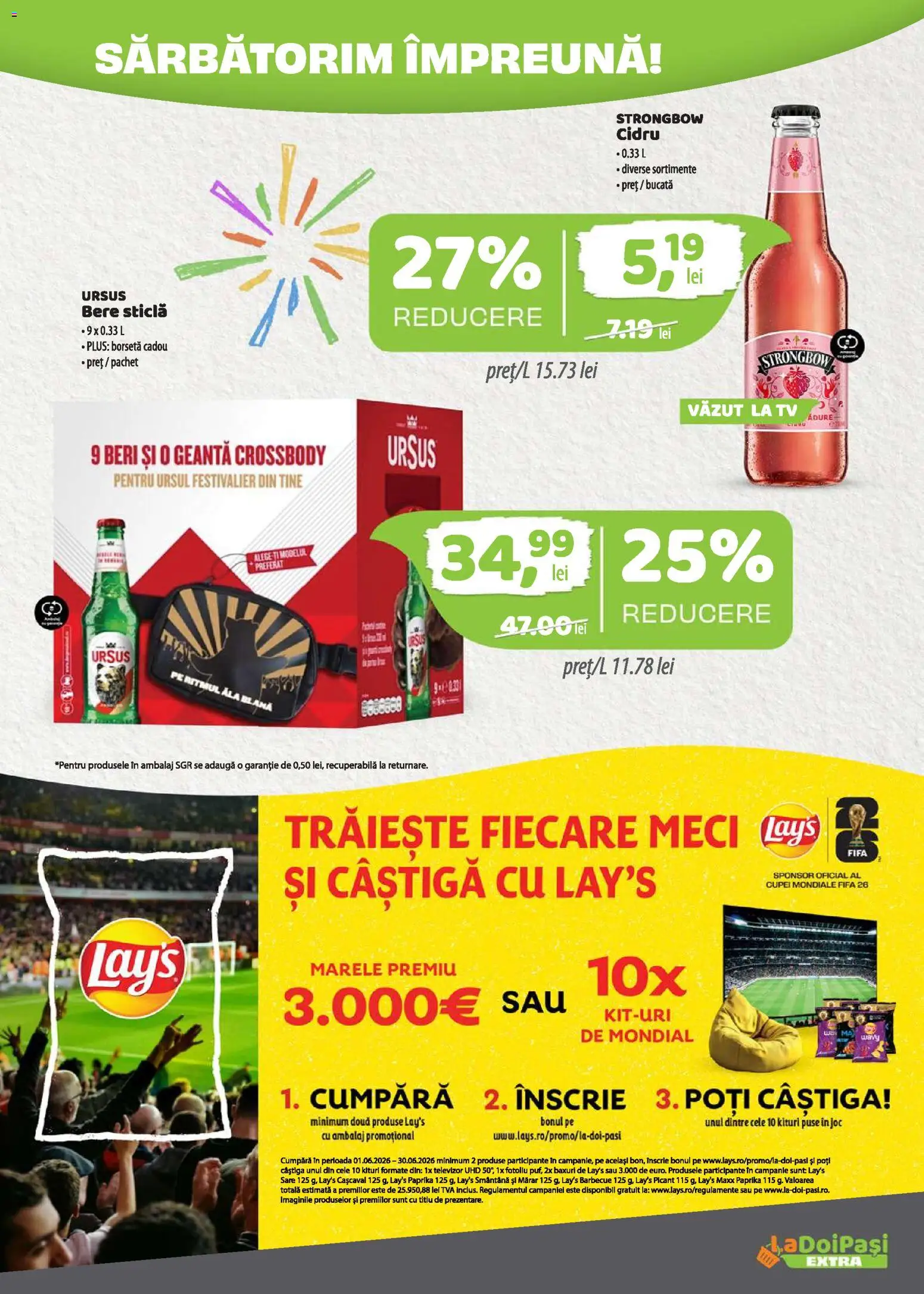 Catalog La Doi Pași 1 - 29 Iunie 2026 | Pagina 2 | Produse: Televizor, Geantă, Cașcaval, Smântână