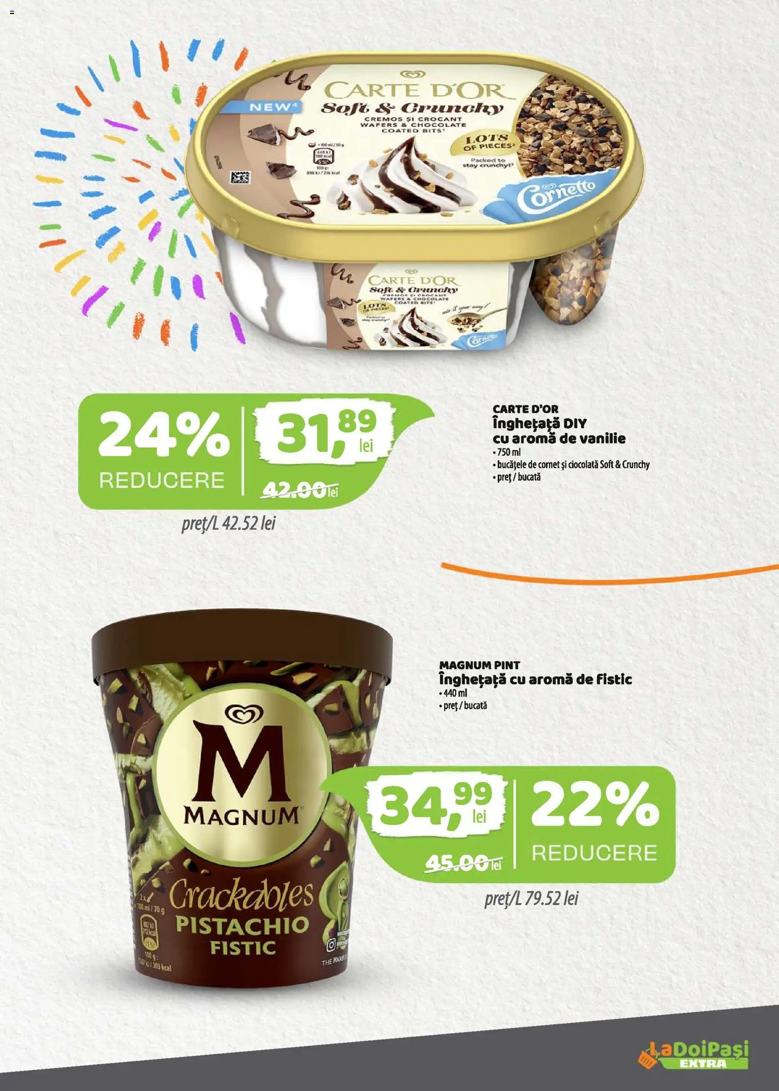 Catalog La Doi Pași 1 - 29 Iunie 2026 | Pagina 6 | Produse: Ciocolată, Fistic, Înghețată