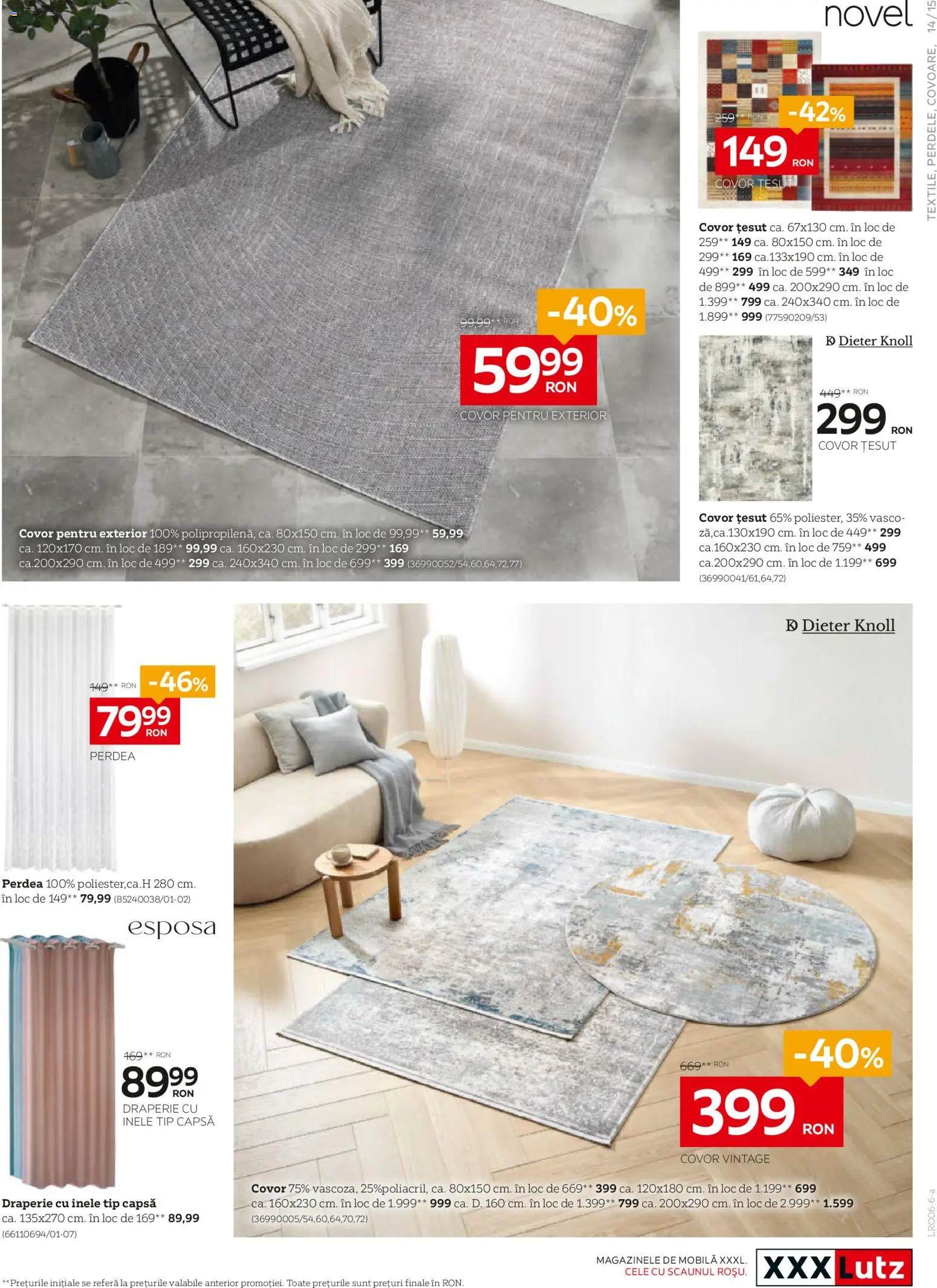 Catalog XXXLutz 1 - 27 Iunie 2026 | Pagina 15 | Produse: Covor, Perdea