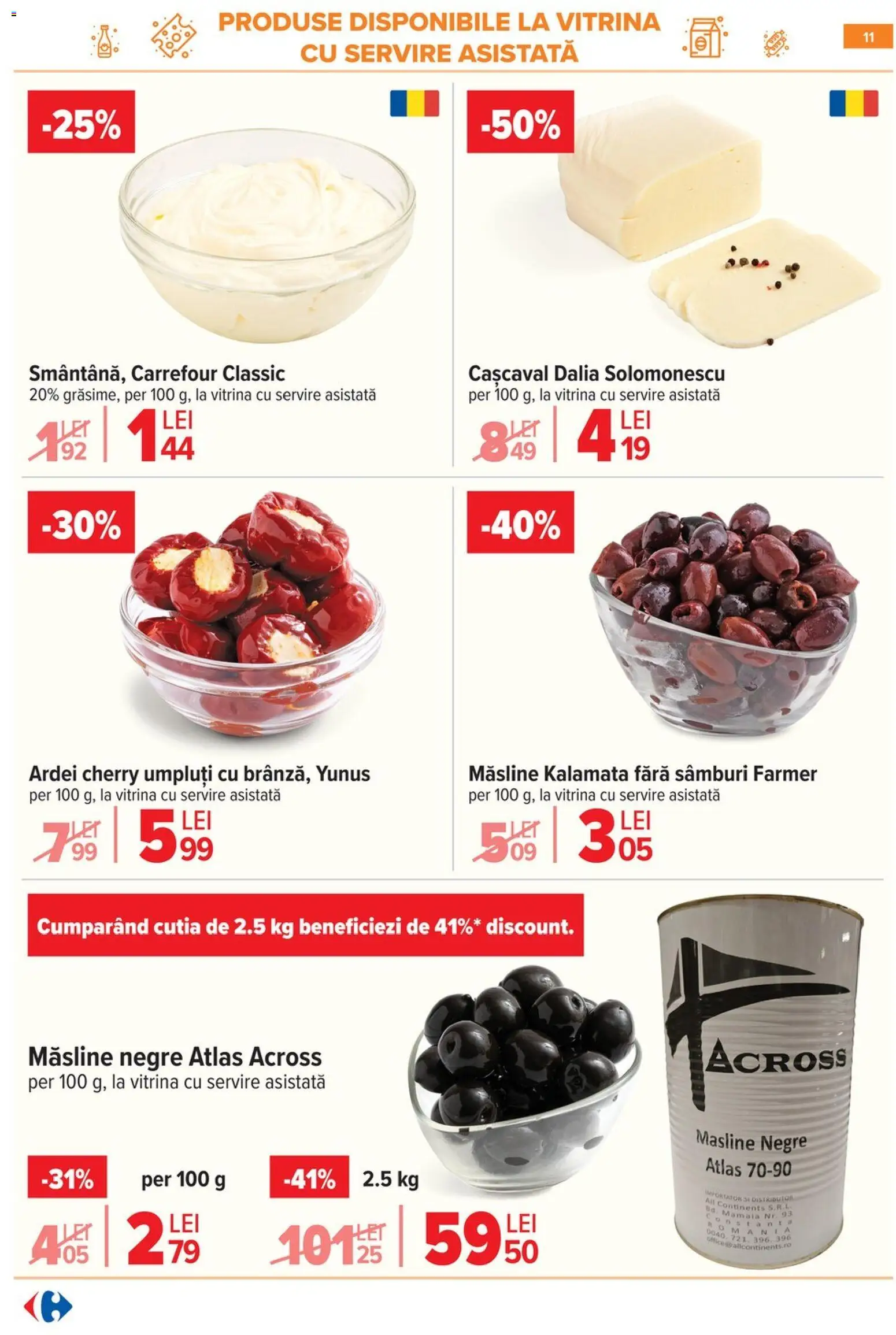 Catalog Carrefour 3 - 8 Iunie 2026 | Pagina 11 | Produse: Hijyenik ped, Vitrină, Cașcaval, Ardei