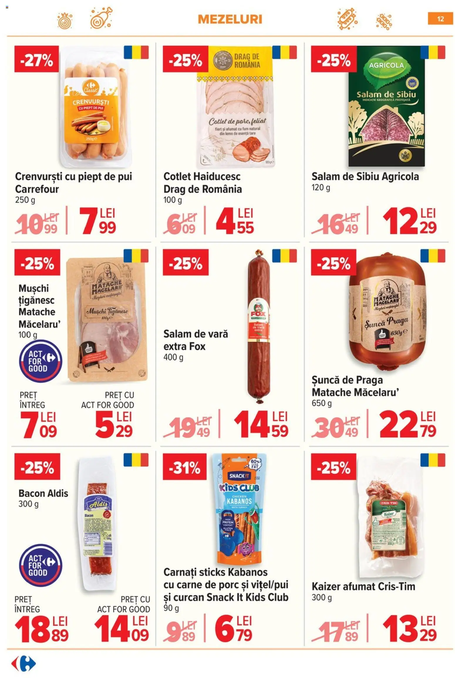 Catalog Carrefour 3 - 8 Iunie 2026 | Pagina 12 | Produse: Hacıyatmaz Kedi Oyuncağı, Crenvurști, Bacon, Cârnați