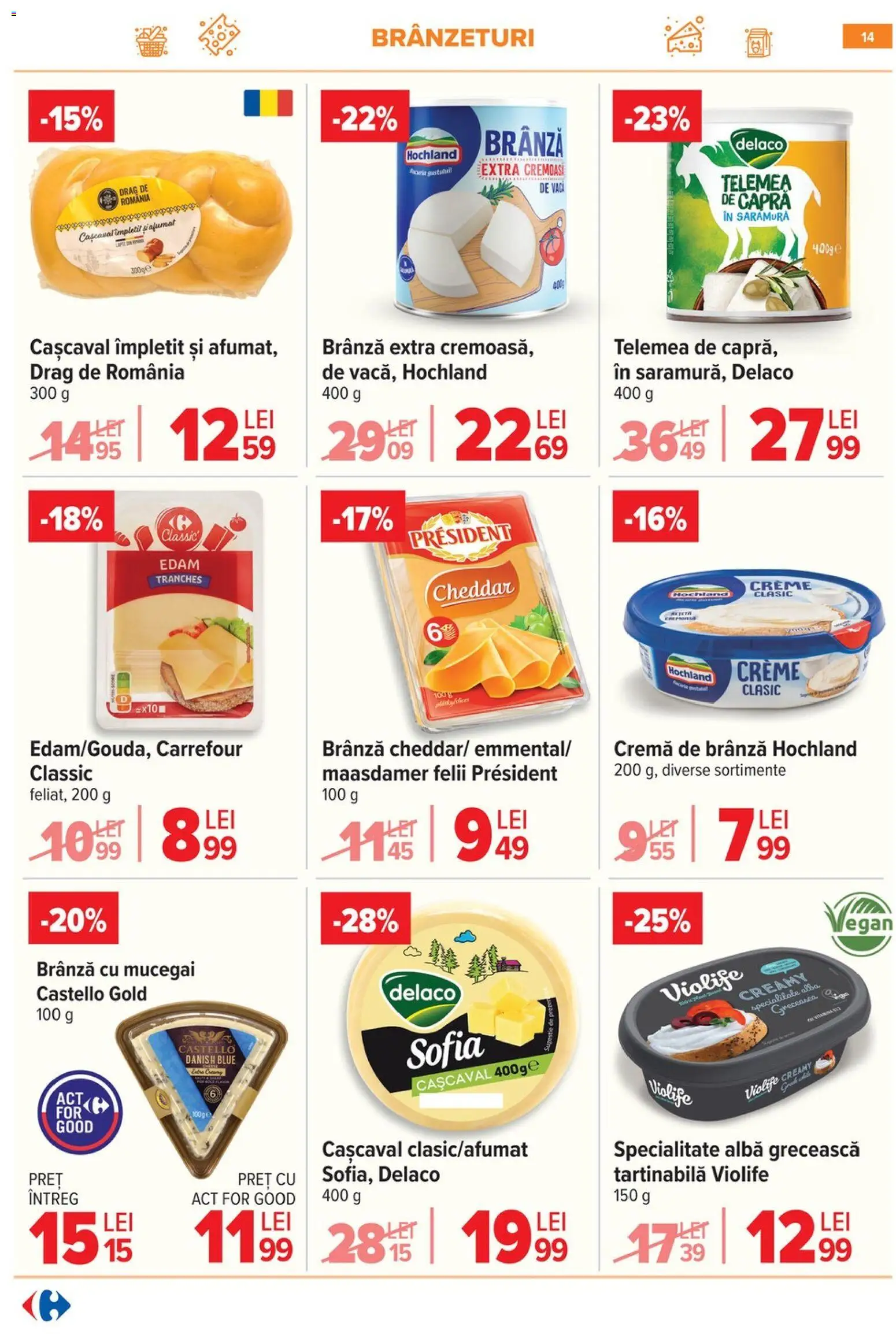 Catalog Carrefour 3 - 8 Iunie 2026 | Pagina 14 | Produse: Light Kedi Konservesi, Cașcaval, Brânză cu mucegai, Cremă