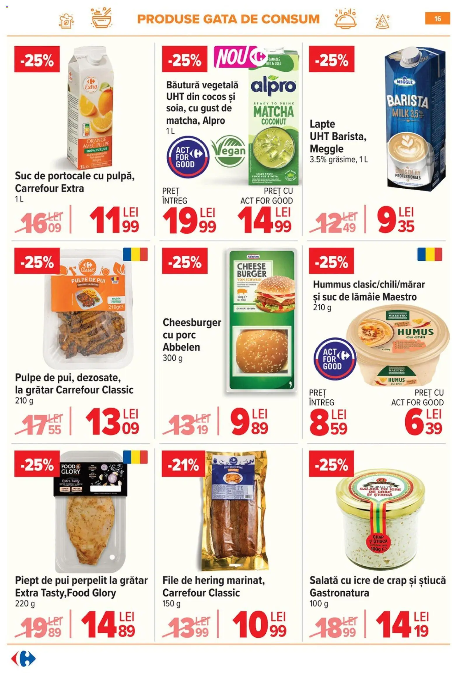 Catalog Carrefour 3 - 8 Iunie 2026 | Pagina 16 | Produse: Burger, Salată cu icre, Salată, Lămâie