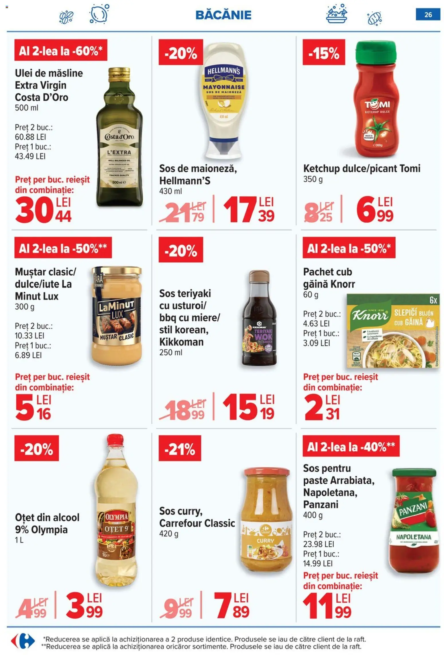 Catalog Carrefour 3 - 8 Iunie 2026 | Pagina 26 | Produse: Măsline, Paste, Maioneză, Sos