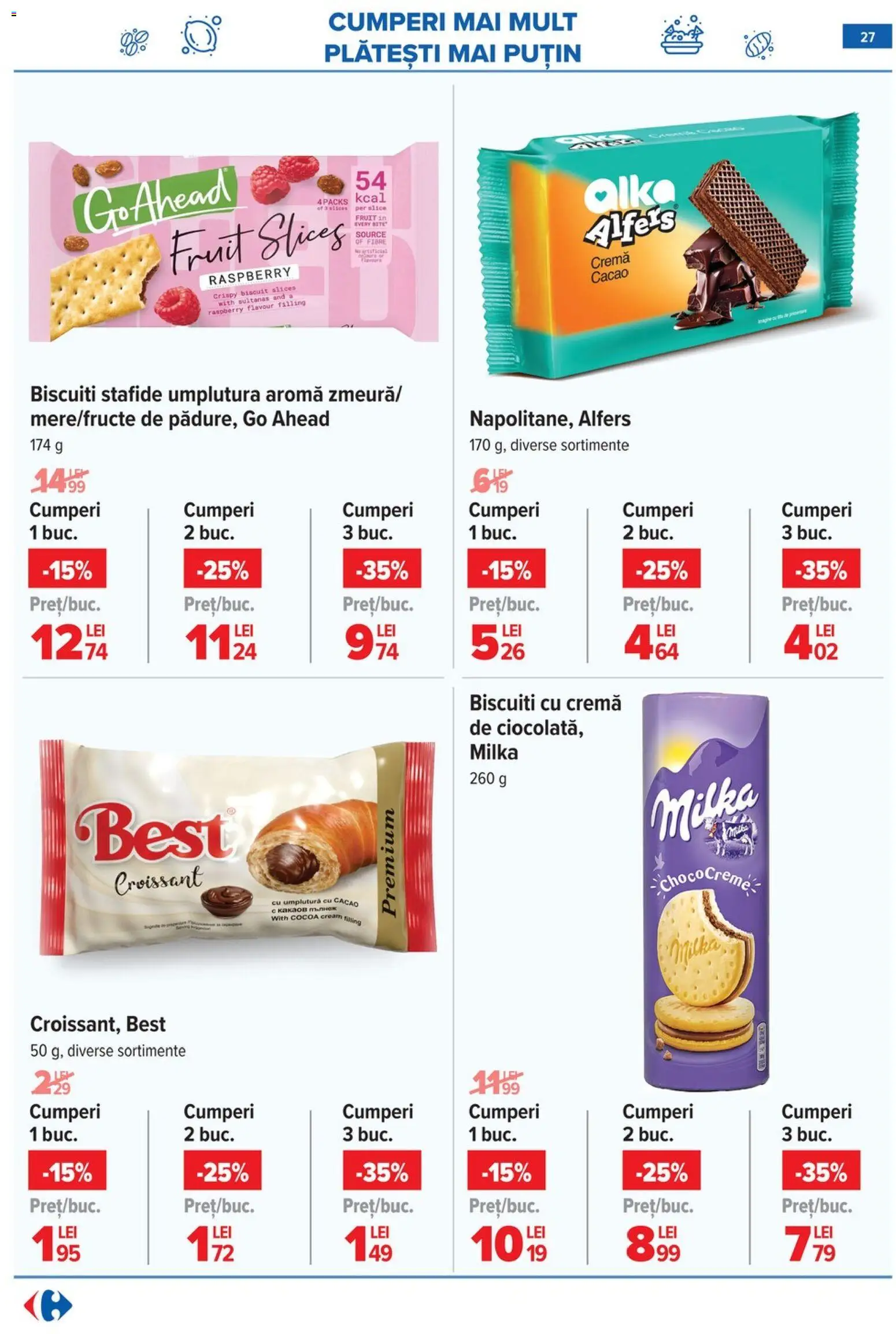 Catalog Carrefour 3 - 8 Iunie 2026 | Pagina 27 | Produse: Cremă, Cacao, Biscuiți, Stafide