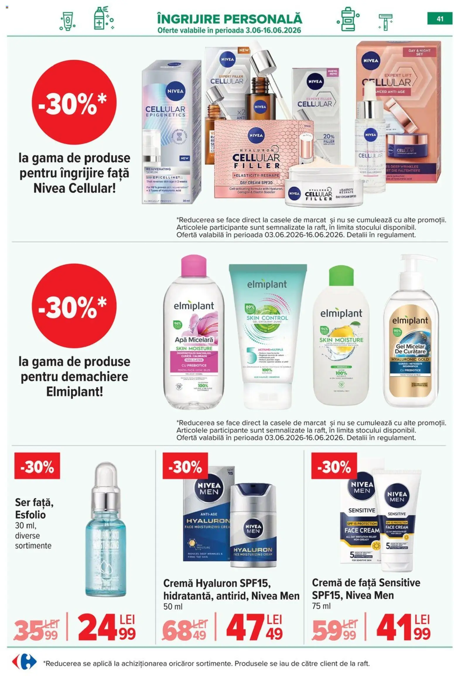 Catalog Carrefour 3 - 8 Iunie 2026 | Pagina 42 | Produse: Serum, Cremă, Apă micelară, Apă