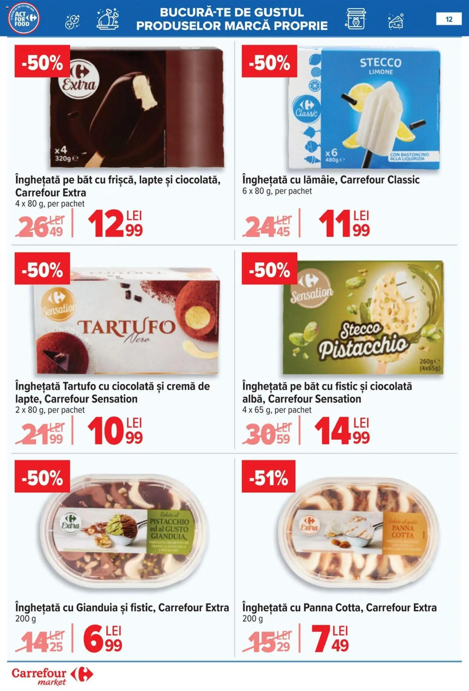 Catalog Carrefour 3 - 8 Iunie 2026 | Pagina 12 | Produse: Lapte, Cremă, Ciocolată, Fistic