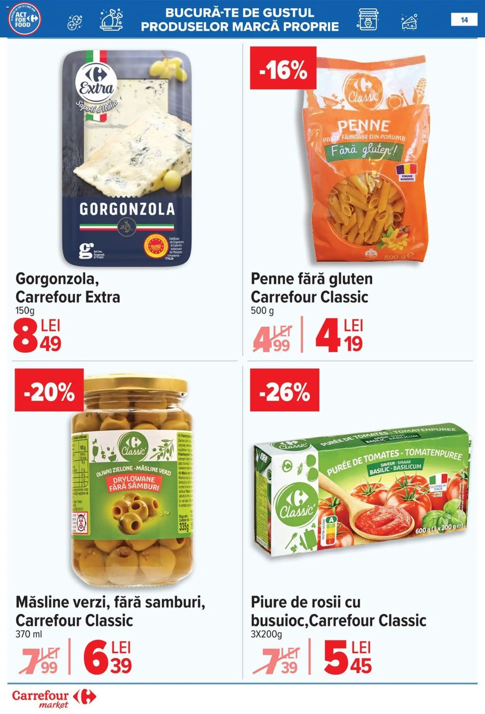 Catalog Carrefour 3 - 8 Iunie 2026 | Pagina 14 | Produse: Gorgonzola, Roșii, Paste, Porumb