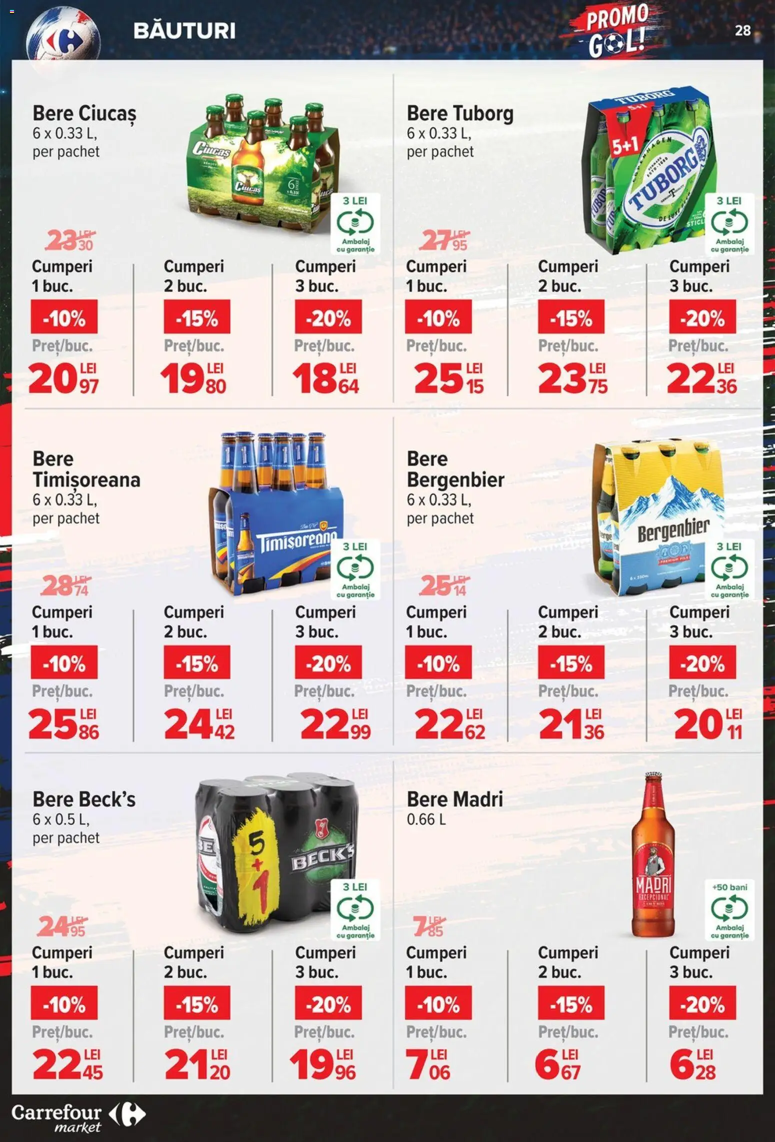 Catalog Carrefour 3 - 8 Iunie 2026 | Pagina 28 | Produse: Bere, Plastik Kulübe