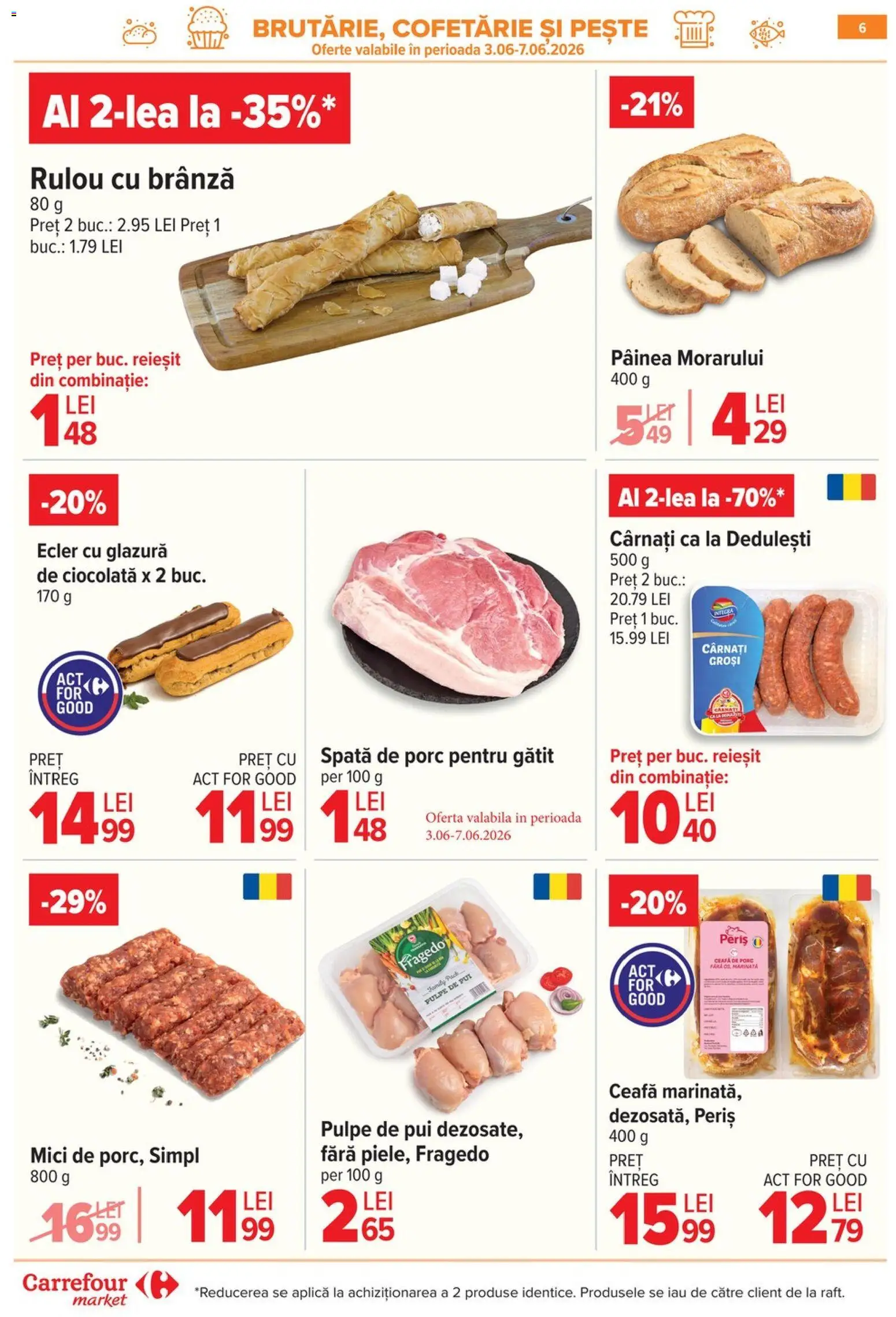 Catalog Carrefour 3 - 8 Iunie 2026 | Pagina 6 | Produse: Mici, Brânză, Pește, Cârnați