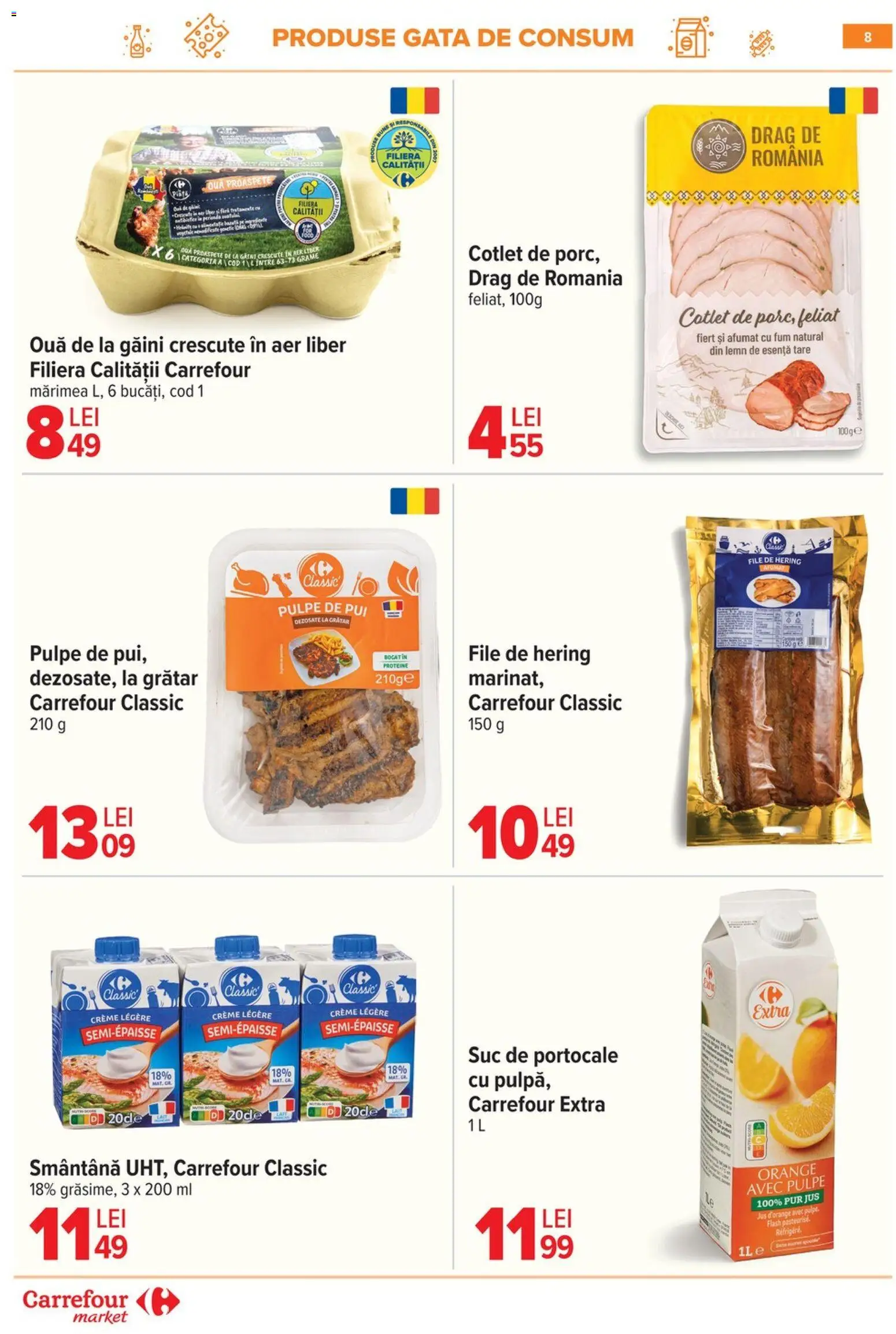 Catalog Carrefour 3 - 8 Iunie 2026 | Pagina 8 | Produse: Hacıyatmaz Kedi Oyuncağı, Ouă, Portocale, Smântână