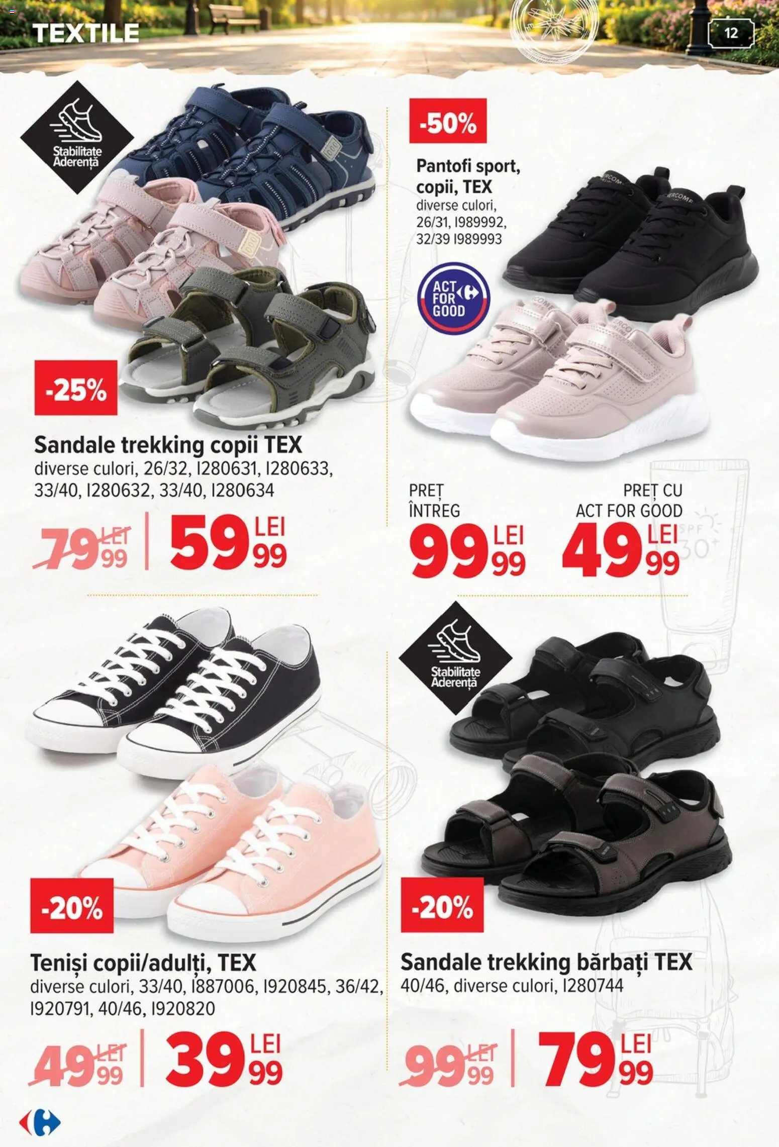 Catalog Carrefour 3 - 29 Iunie 2026 | Pagina 12 | Produse: Teniși, Pantofi, Sandale