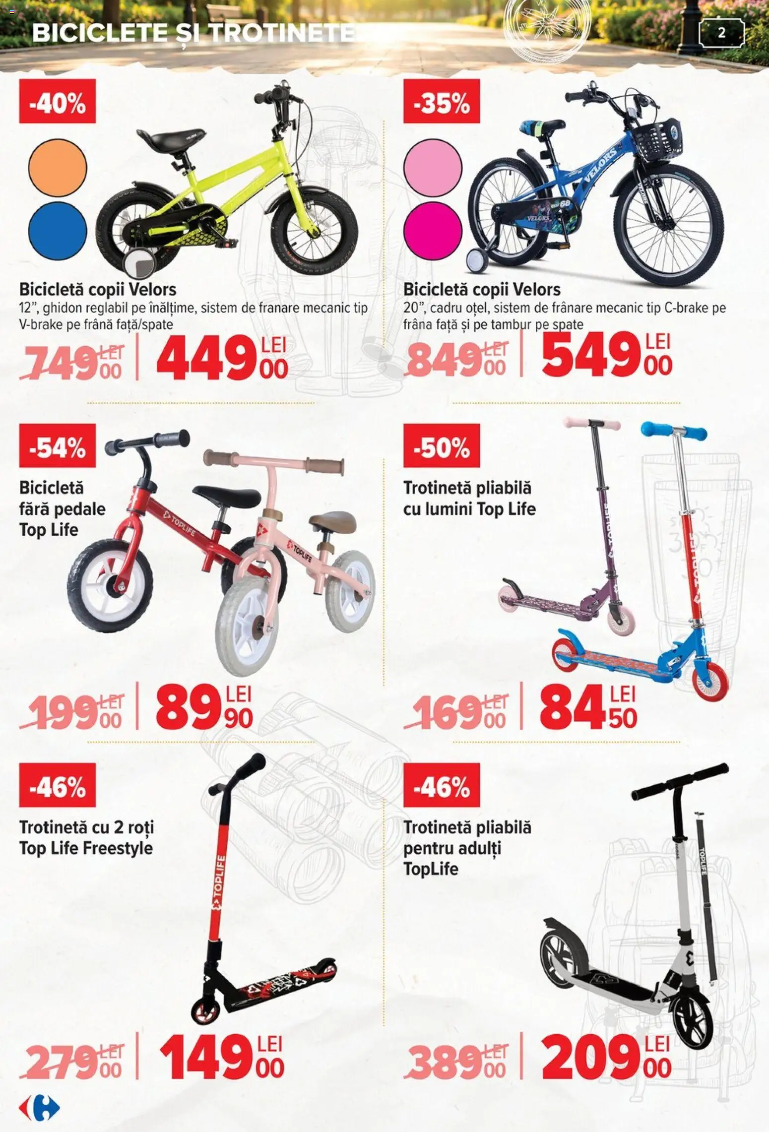 Catalog Carrefour 3 - 29 Iunie 2026 | Pagina 2 | Produse: Top, Trotinetă, Dana kuşbaşı