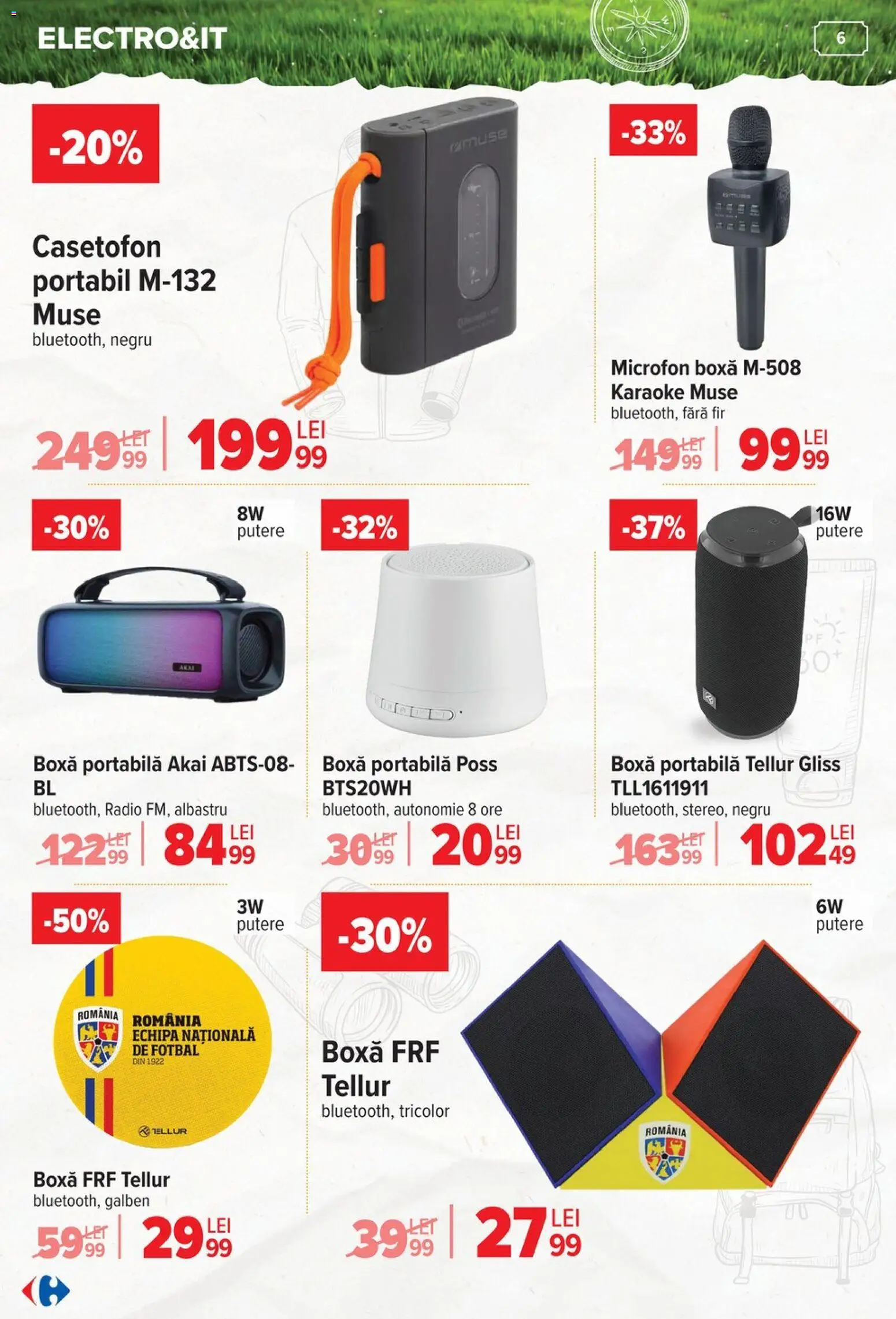 Catalog Carrefour 3 - 29 Iunie 2026 | Pagina 6 | Produse: Radio, Microfon, Boxă portabilă