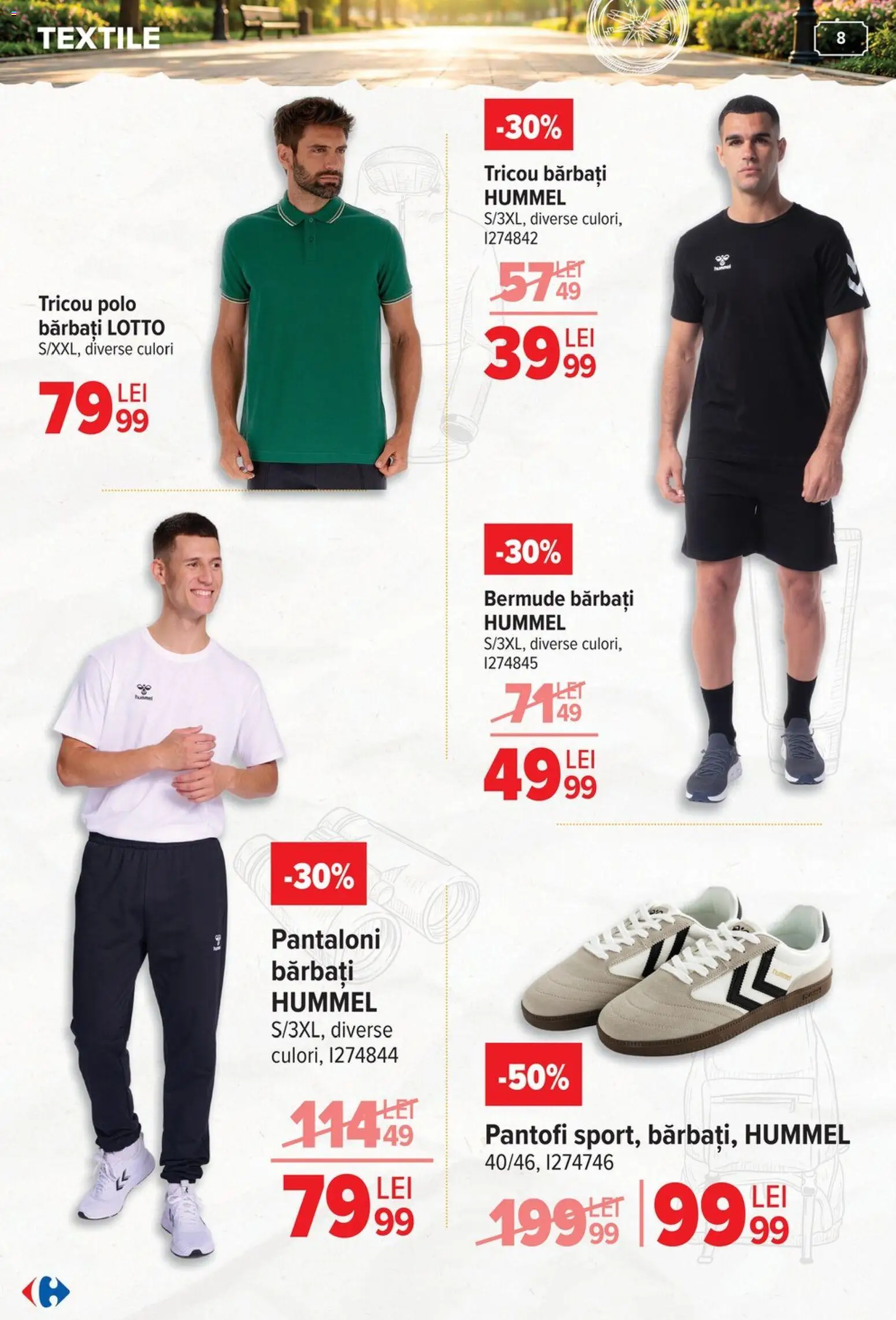 Catalog Carrefour 3 - 29 Iunie 2026 | Pagina 8 | Produse: Pantofi, Tricou, Pantaloni