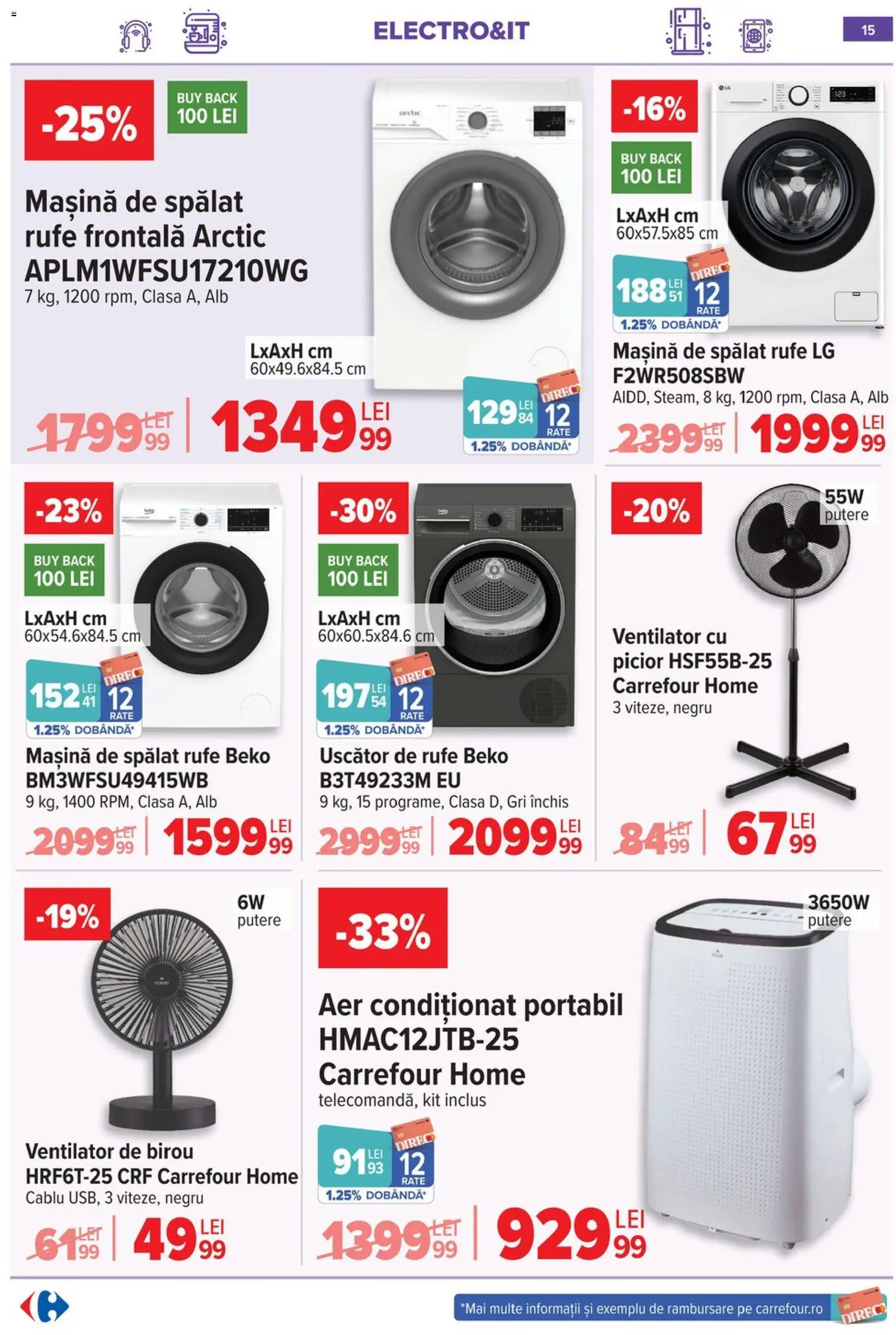 Catalog Carrefour 3 - 15 Iunie 2026 | Pagina 16 | Produse: Cablu, Mașină De Spălat, Aer Condiționat, Çikolatalı gofret