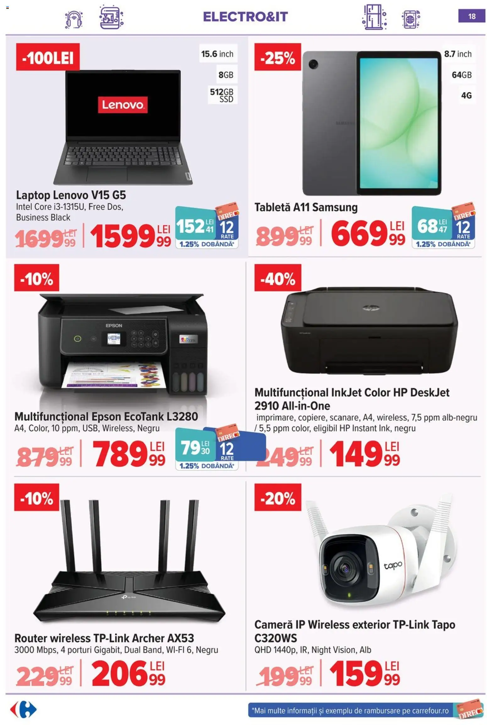 Catalog Carrefour 3 - 15 Iunie 2026 | Pagina 19 | Produse: Laptop, Tabletă, Router, Cameră