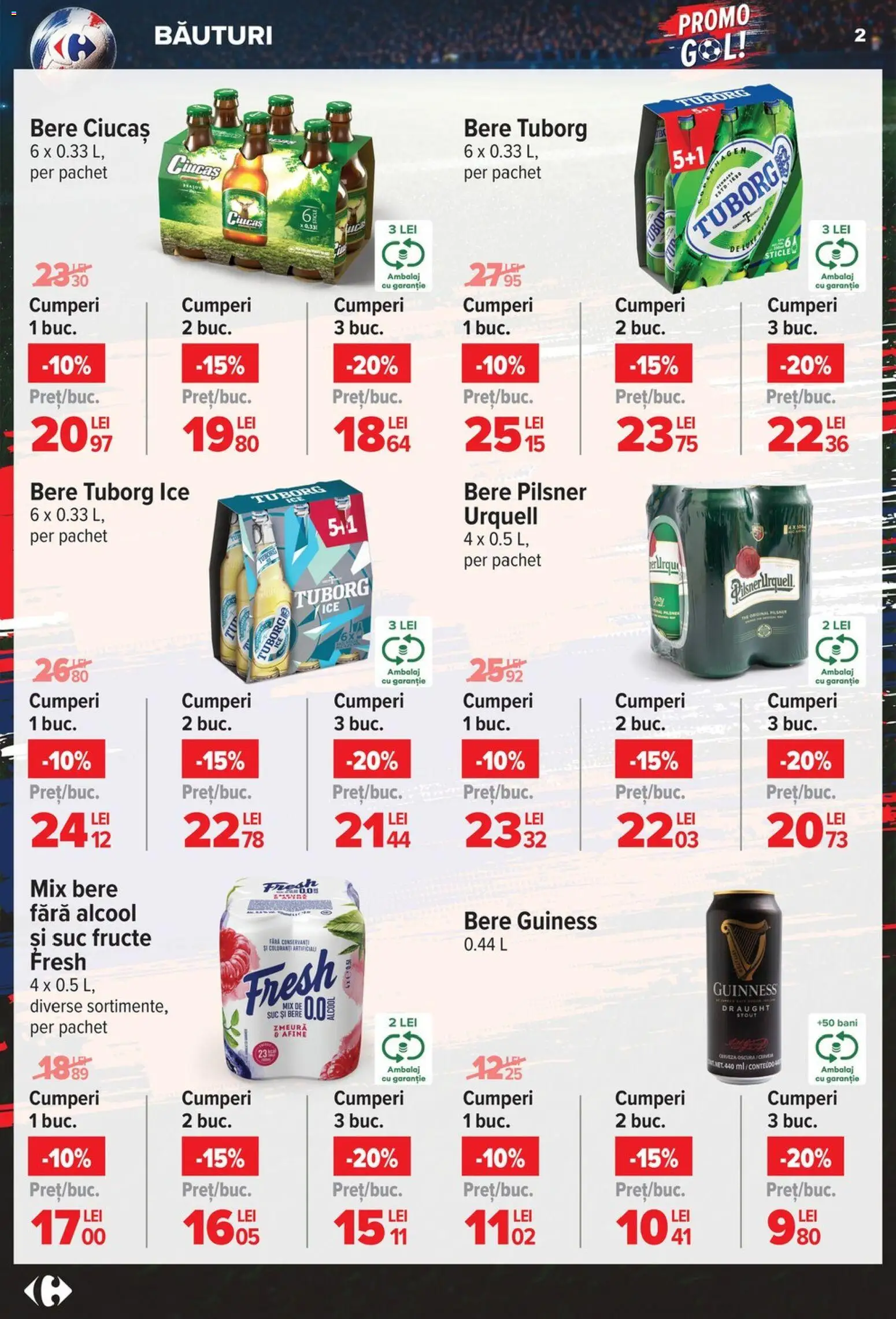 Catalog Carrefour 3 - 15 Iunie 2026 | Pagina 2 | Produse: Afine, Zmeură, Suc, Bere