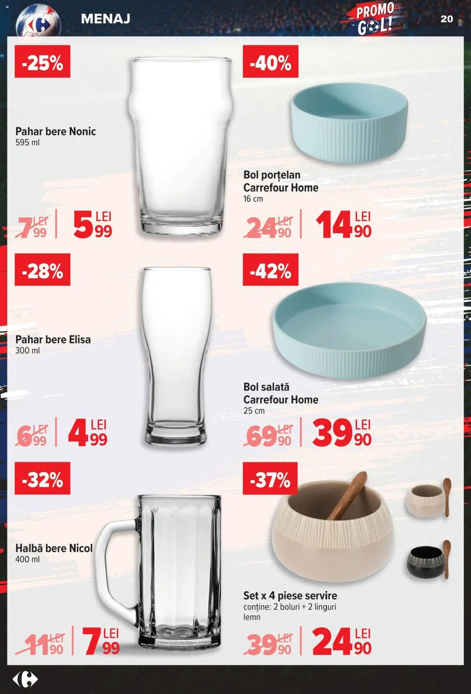 Catalog Carrefour 3 - 15 Iunie 2026 | Pagina 20 | Produse: Linguri, Bol, Bere, Salată
