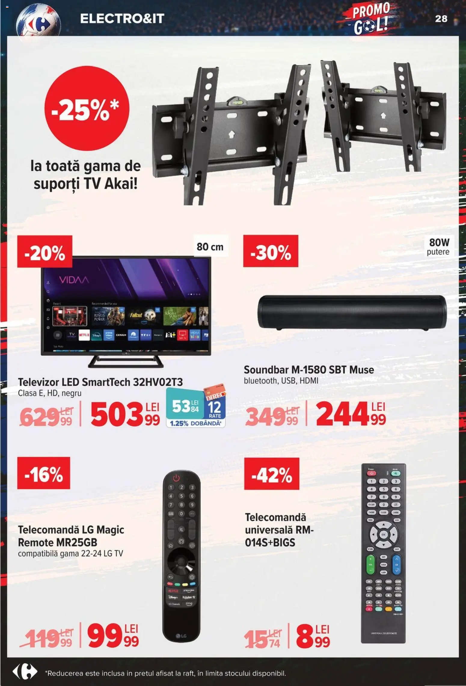 Catalog Carrefour 3 - 15 Iunie 2026 | Pagina 28 | Produse: Soundbar, Vestiyer, Televizor, Babak
