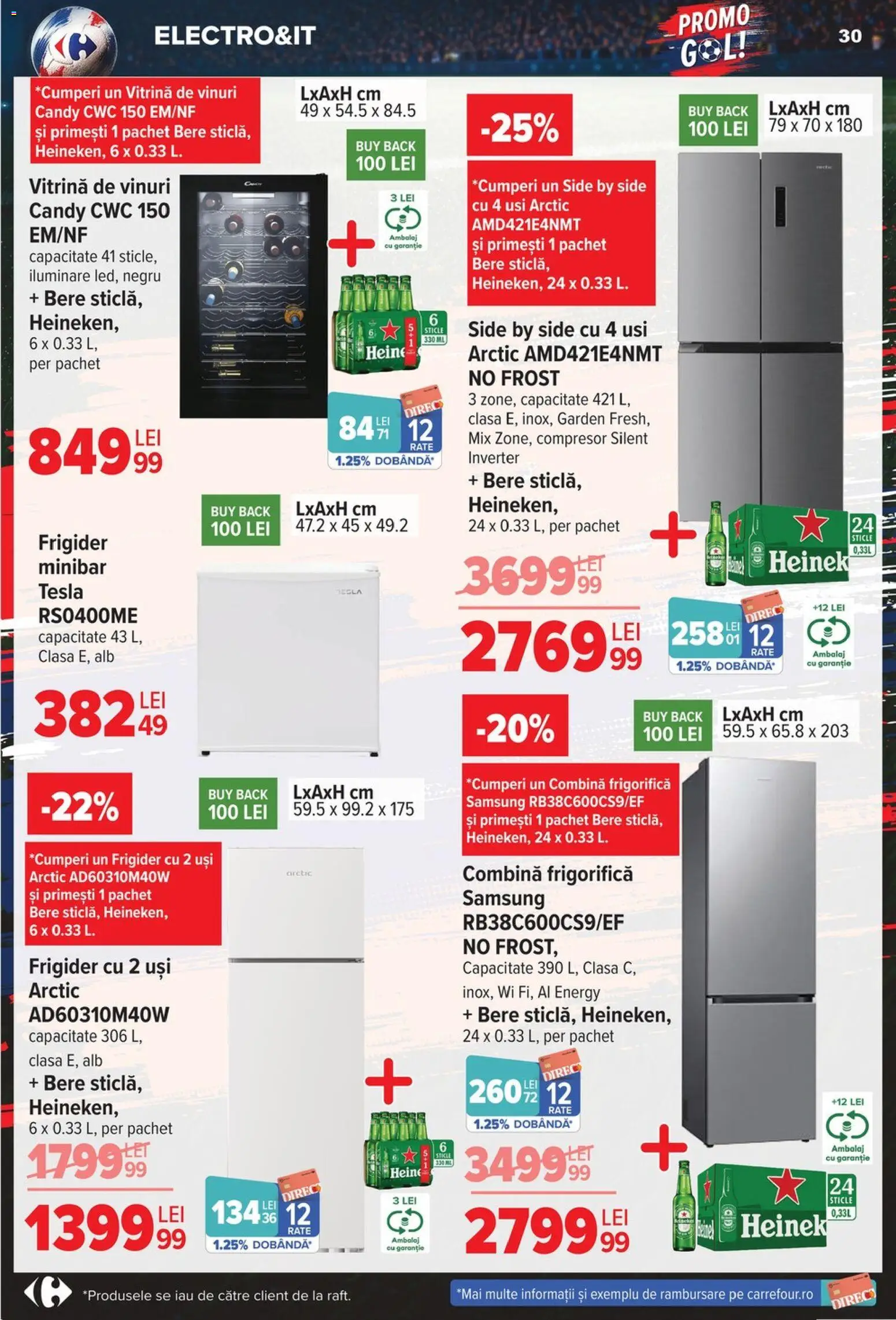 Catalog Carrefour 3 - 15 Iunie 2026 | Pagina 30 | Produse: Frigider, Vitrină, Bere, Combină frigorifică