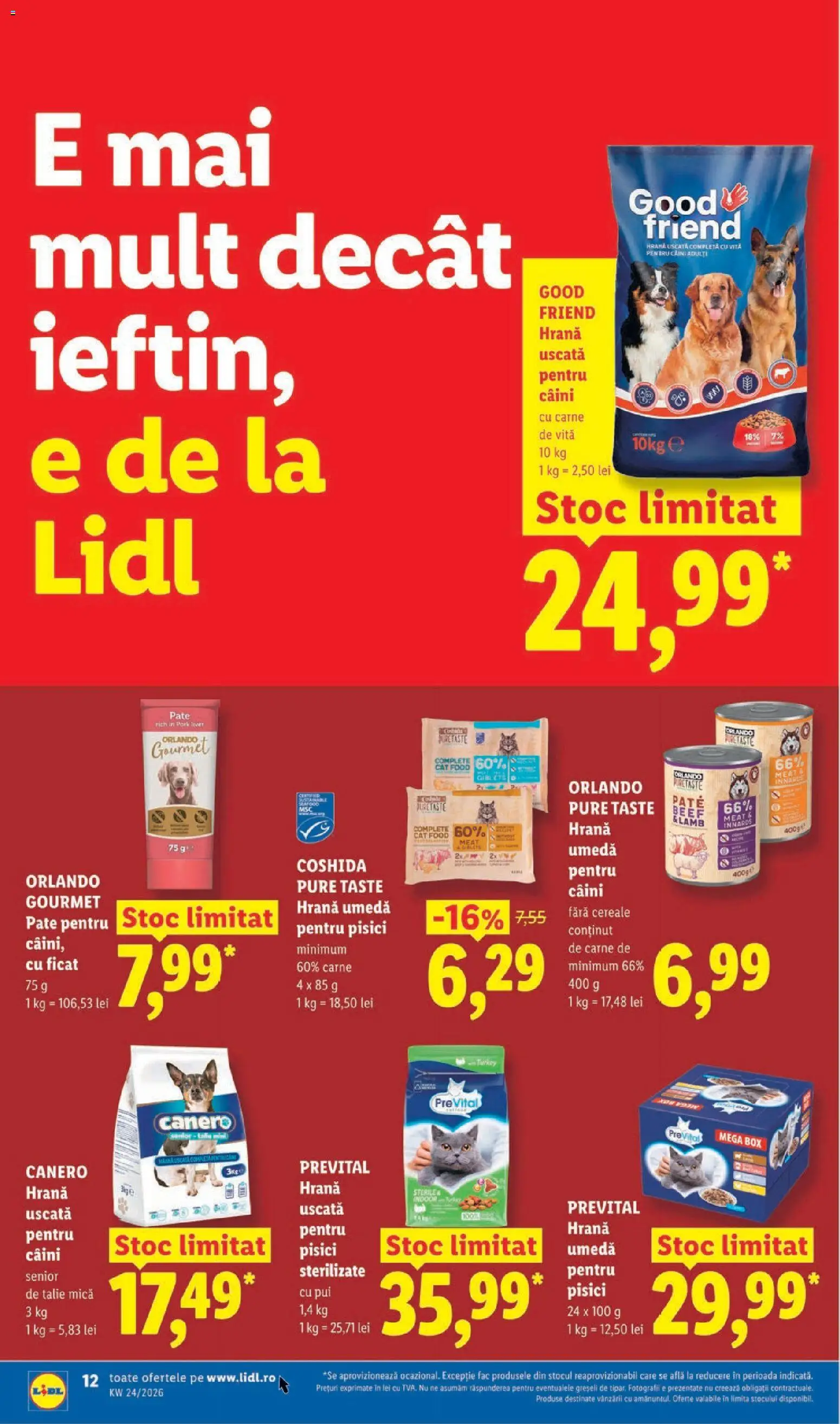 Catalog LIDL 8 - 13 Iunie 2026 | Pagina 12 | Produse: Hacıyatmaz Kedi Oyuncağı, Pate, Carne De Vită, Cereale