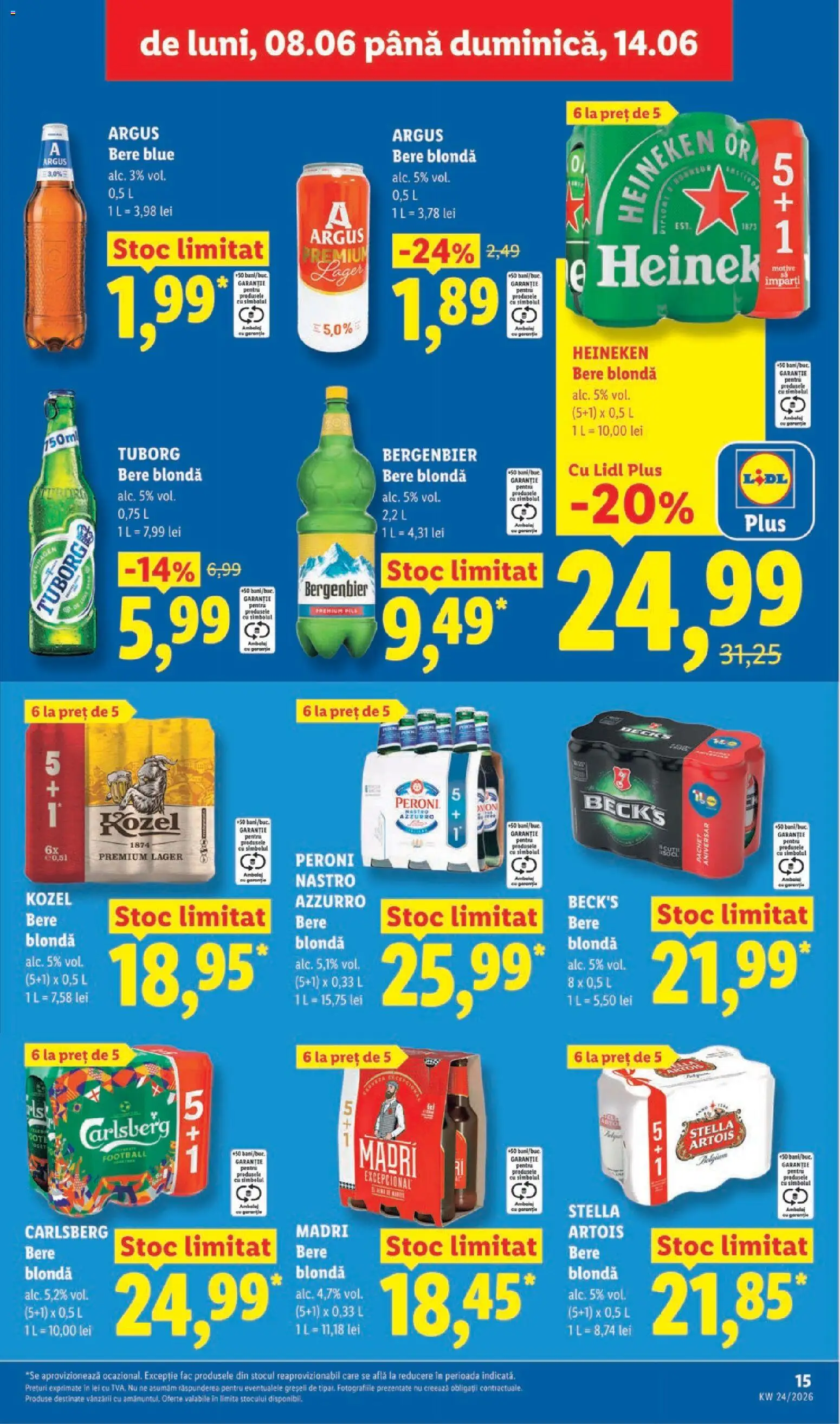 Catalog LIDL 8 - 13 Iunie 2026 | Pagina 15 | Produse: Bere, Plastik Kulübe