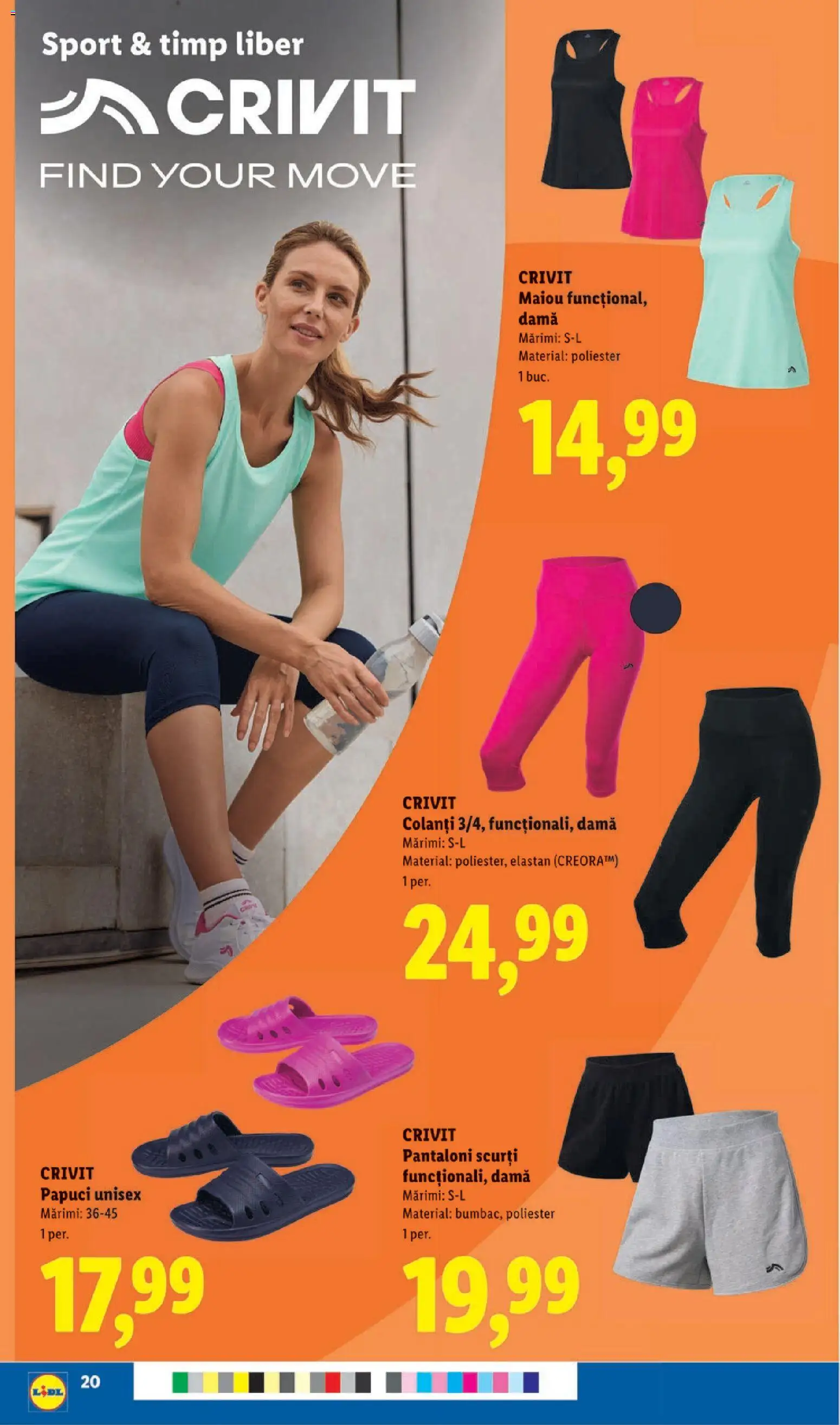 Catalog LIDL 8 - 13 Iunie 2026 | Pagina 20 | Produse: Top, Maiou, Pantaloni, Colanți