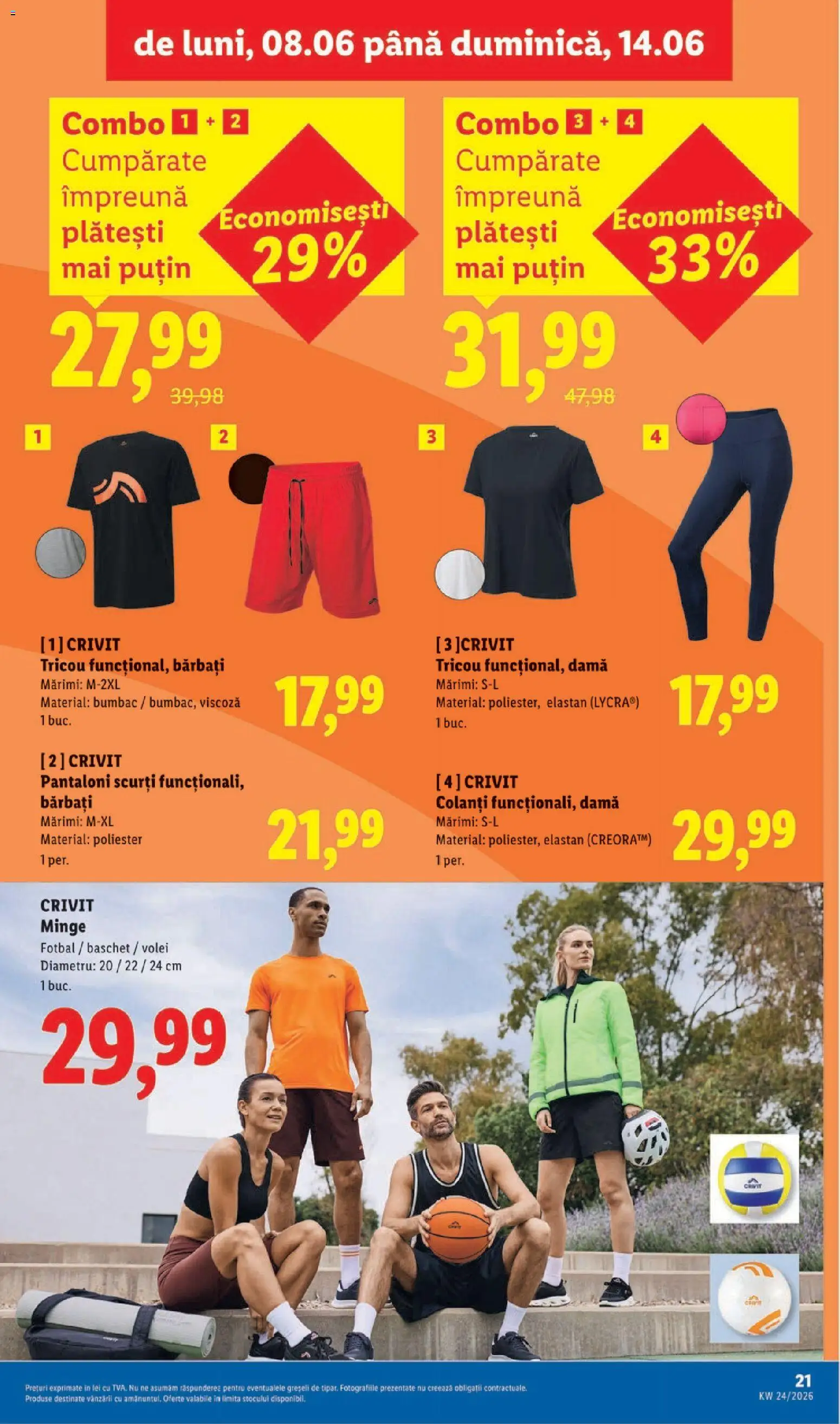 Catalog LIDL 8 - 13 Iunie 2026 | Pagina 21 | Produse: Tricou, Pantaloni, Pantaloni scurți, Colanți