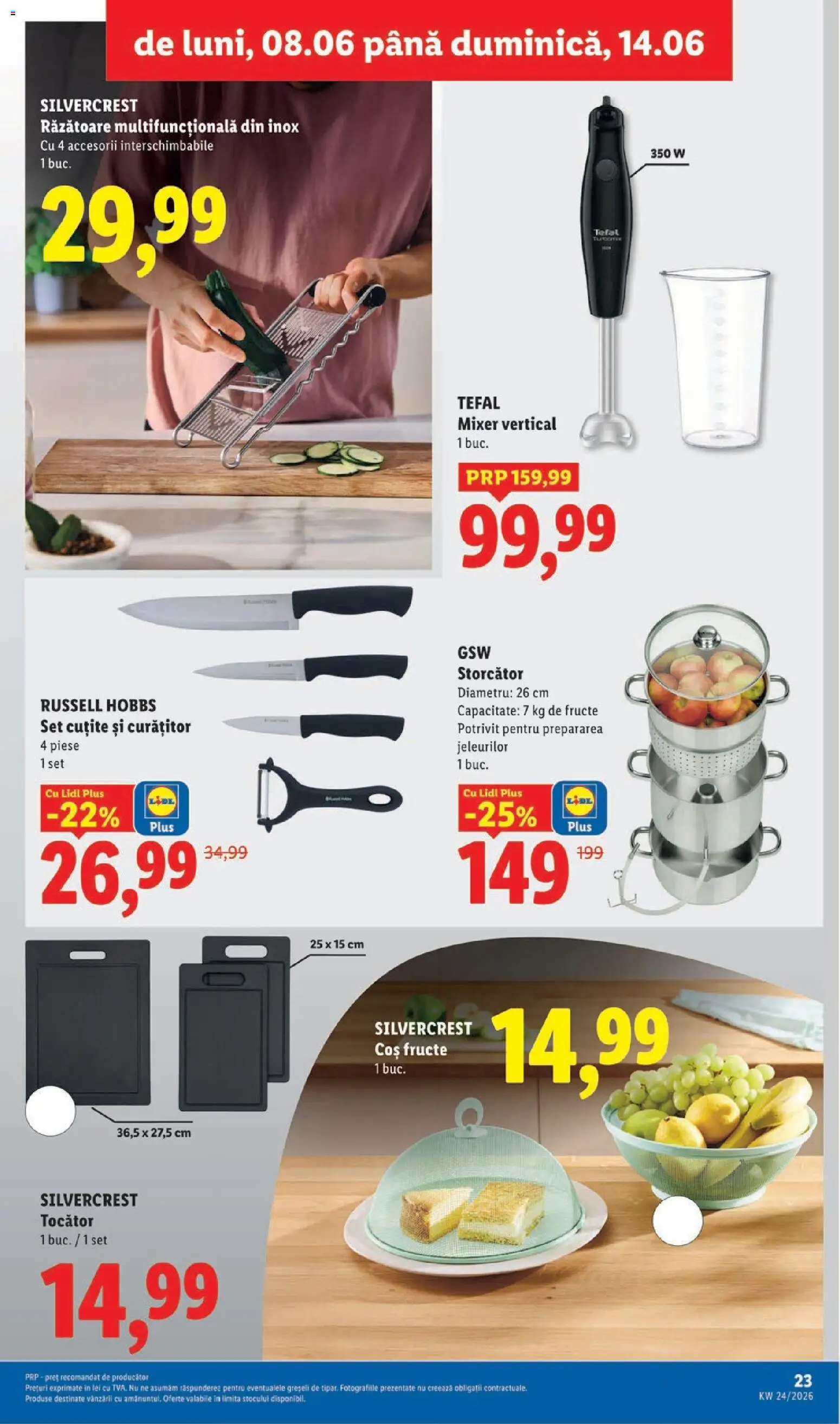 Catalog LIDL 8 - 13 Iunie 2026 | Pagina 23 | Produse: Zımba teli, Mixer, Răzătoare, Su sebili