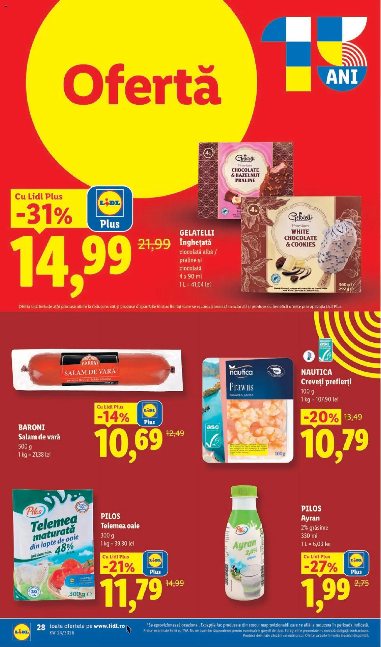 Catalog LIDL 8 - 13 Iunie 2026 | Pagina 28 | Produse: Praline, Lapte, Ciocolată, Înghețată