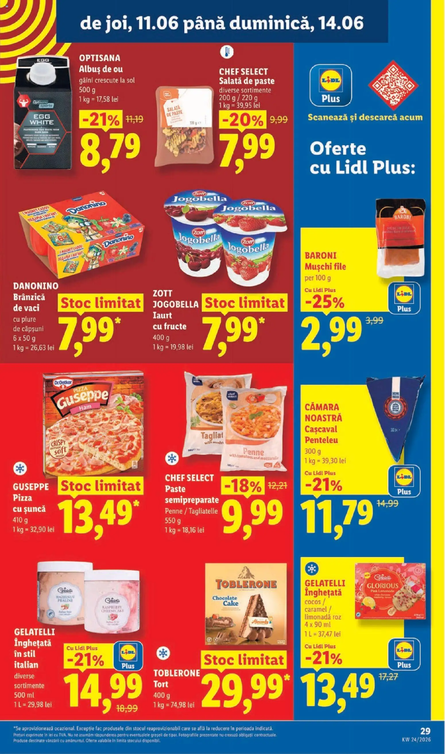 Catalog LIDL 8 - 13 Iunie 2026 | Pagina 29 | Produse: Sıcak su torbası, Cașcaval, Paste, Înghețată