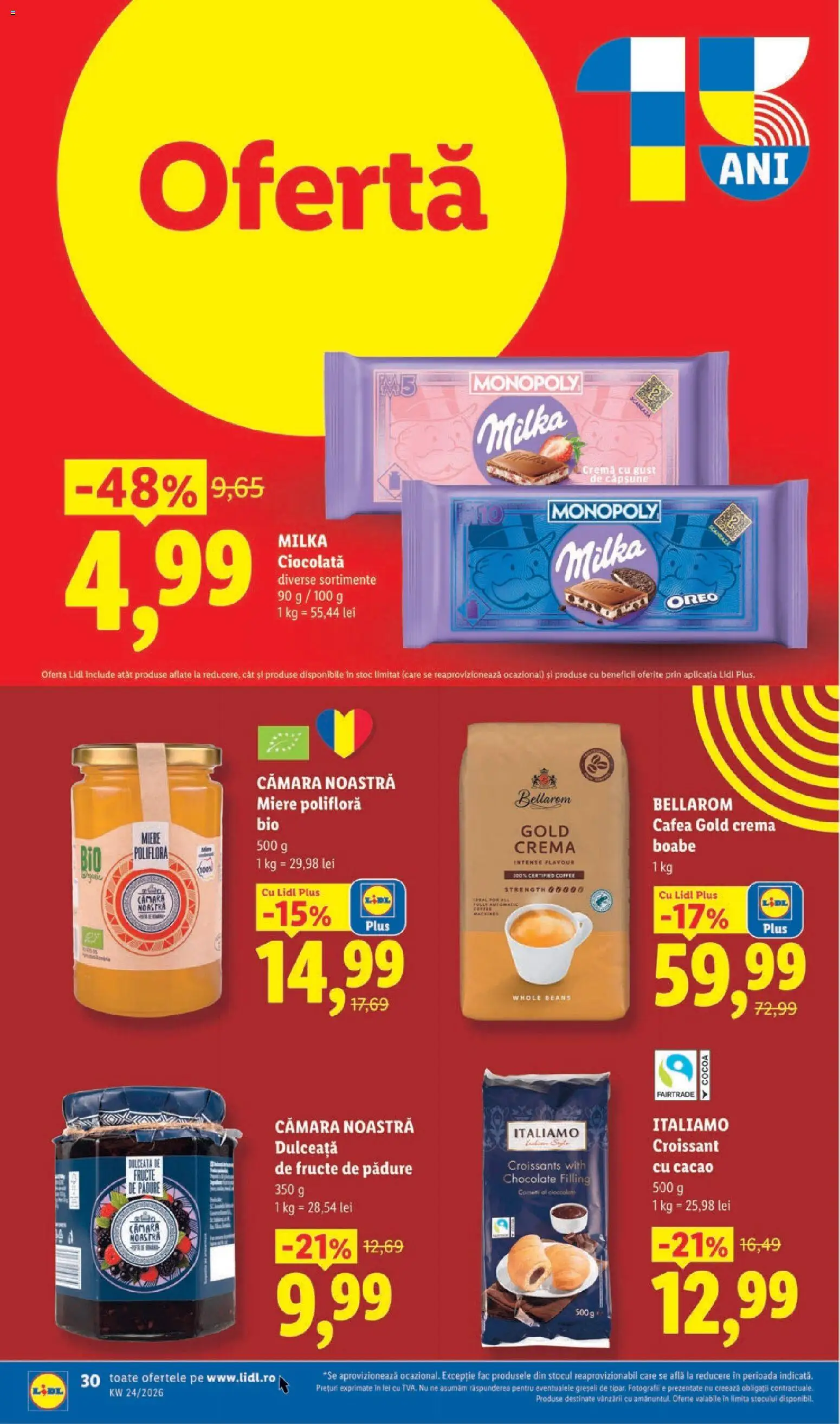 Catalog LIDL 8 - 13 Iunie 2026 | Pagina 30 | Produse: Miere polifloră, Ciocolată, Kanca, Cacao